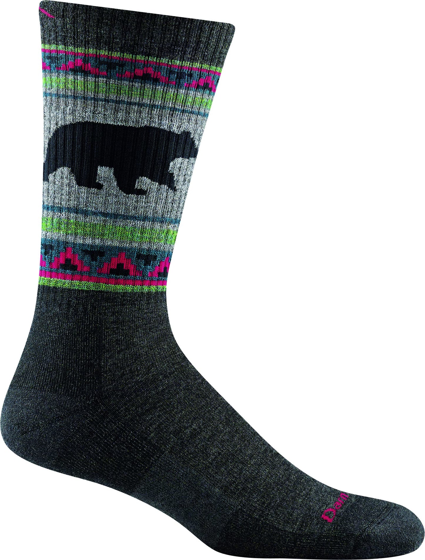 Darn Tough Men's VanGrizzle Boot Midweight with Cushion Hiking Sock (Style 1980) - Charcoal, Large