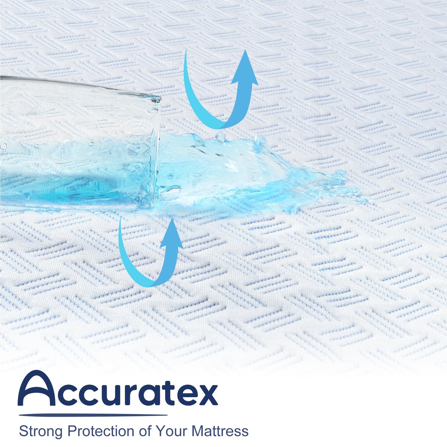 ACCURATEX Bamboo Mattress Protector Queen Size-100% Waterproof Breathable&Cooling 3D Air Fabric Mattress Cover -Washable Soft Smooth Noiseless Mattress Pad Cover,16'' Fitted Deep Pocket(60''×80'')