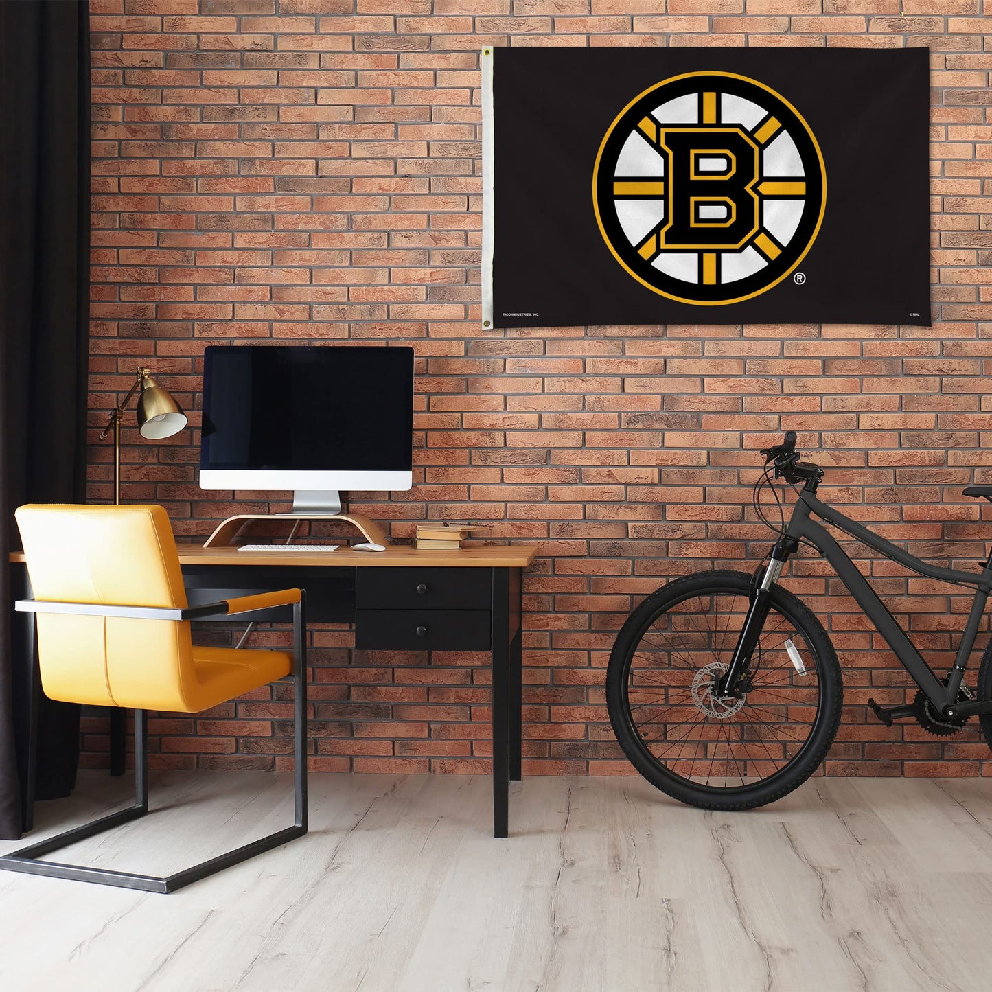 Rico Industries RPHKYBOSBA NHL Boston Bruins 3-Foot by 5-Foot Single Sided Banner Flag with Grommets