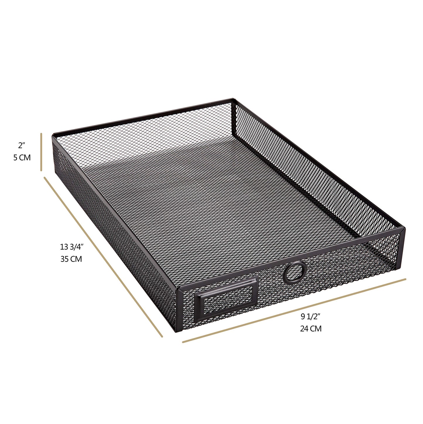 Annova Desk Organizer Wire Mesh 3 Tier Sliding Drawers Paper Sorter/Multifunctional/Premium Solid Construction for Letters, Documents, Mail, Files, Paper, Kids' Art Supplies … (black)