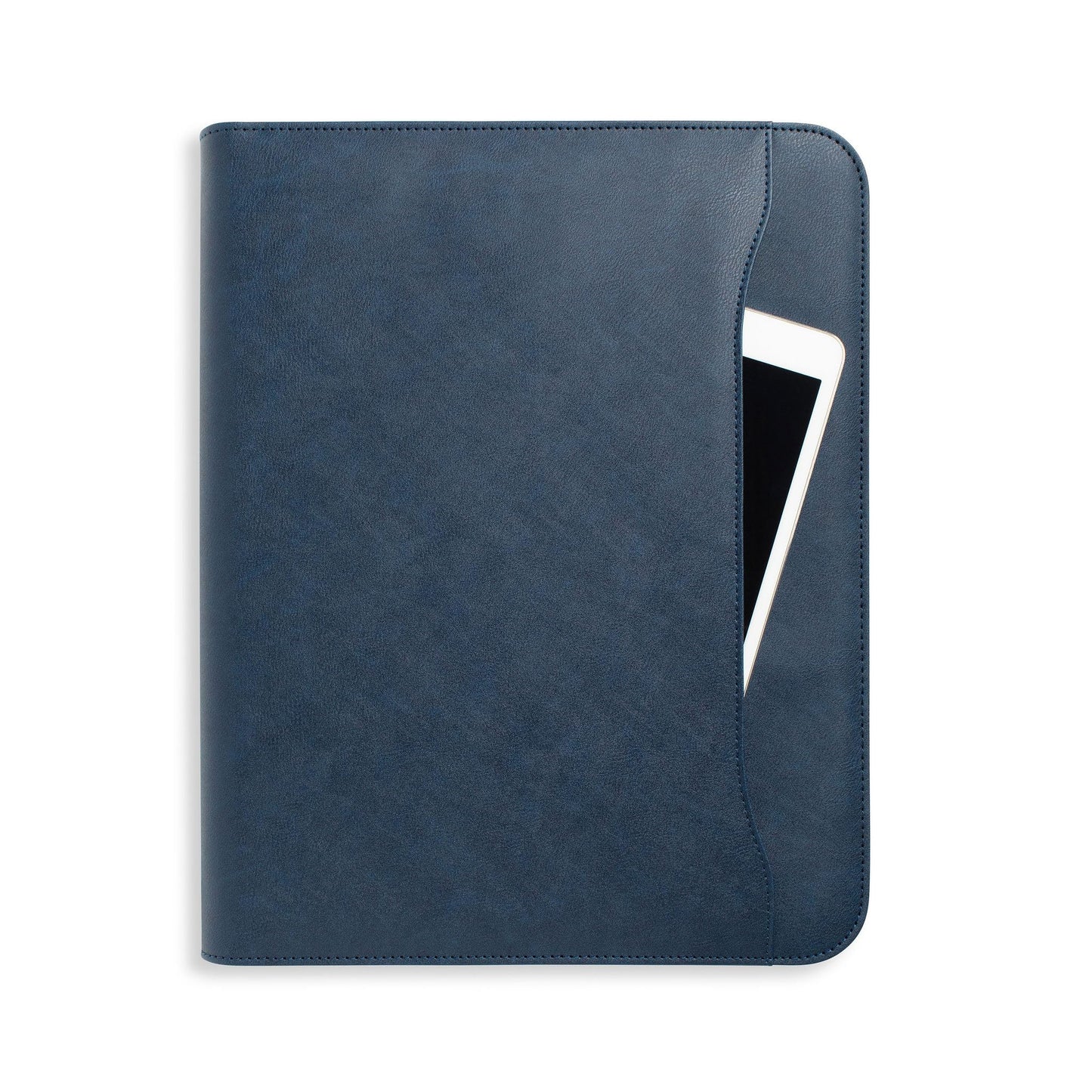 Forevermore Portfolios Portfolio Organizer - 3 Ring Binder with Notepad - 1.5 Inch Rings - Zippered Storage Pockets for Papers, Travel Documents, Presentation Folder, Cards, Passport, Tickets - Blue