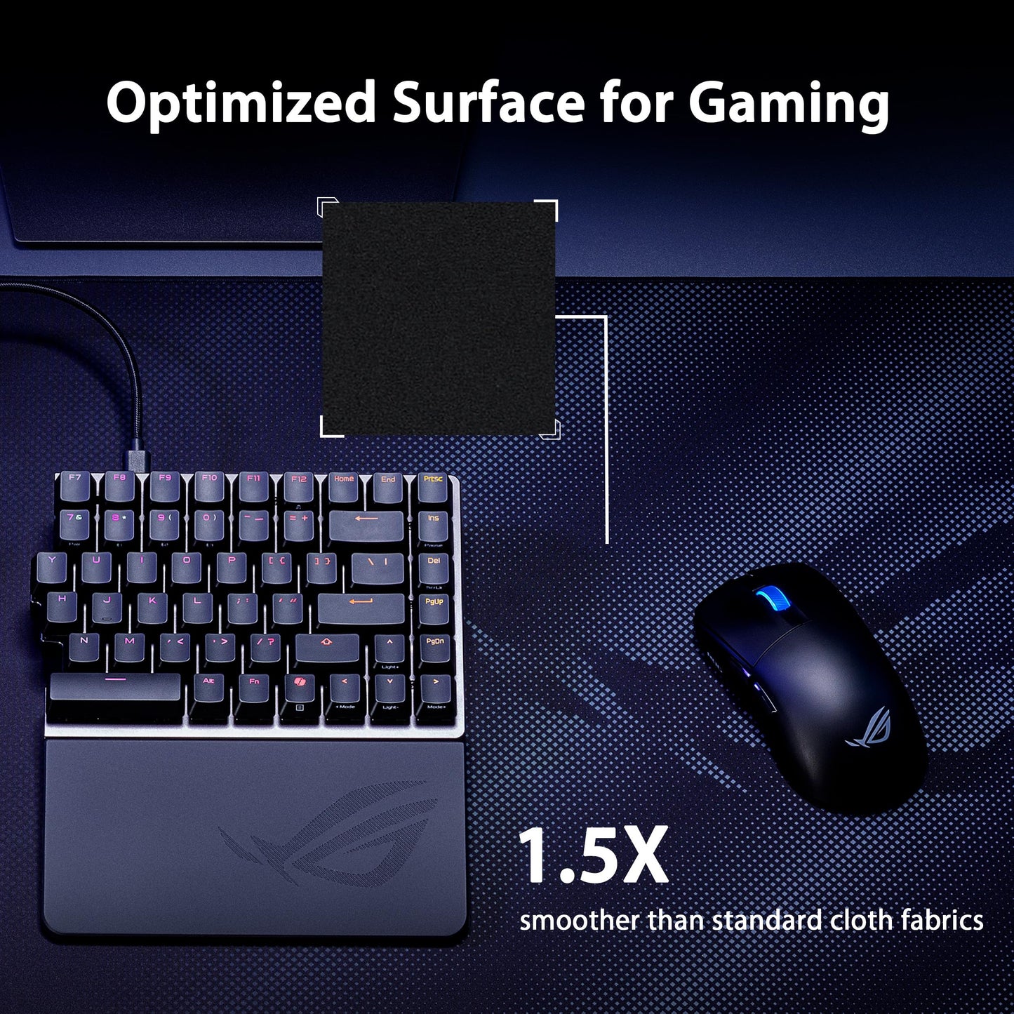 ASUS ROG Sheath II XXL Gaming Mouse Pad – 35.4” x 15.7” (XXL Size), Advanced Cooling Fabric, 1.5X Smoother Textile-Weave Surface, Flat-Stitched Durable Edges, Non-Slip Base