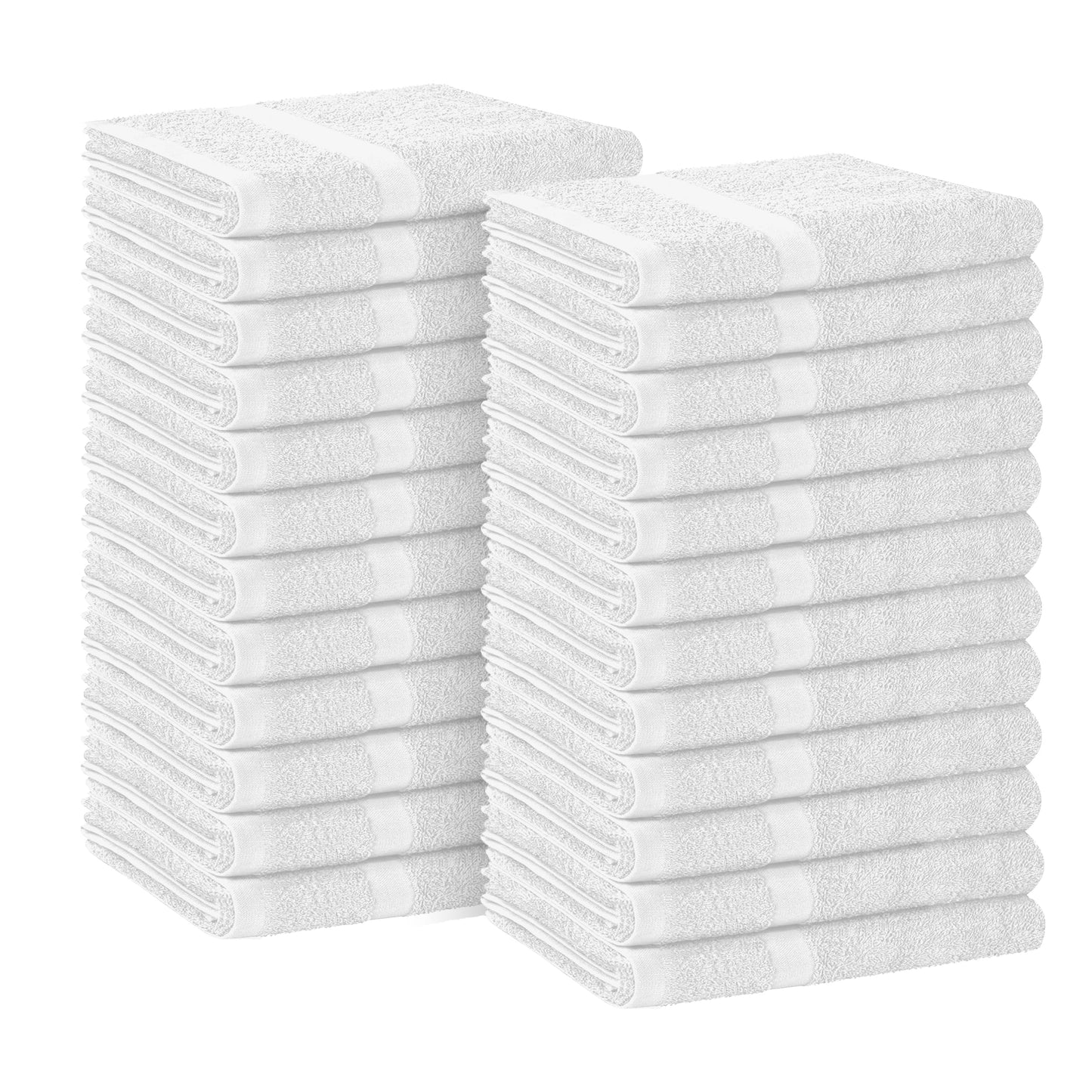 Avalon Towels Salon Towels - White Hand Towels Bulk 24 Pack - 100% Cotton Hand Towels 16x27 inches - Absorbent Spa Towels, Facial Towels, Face Towels & Gym Towels for Working Out (Not Bleach Proof)