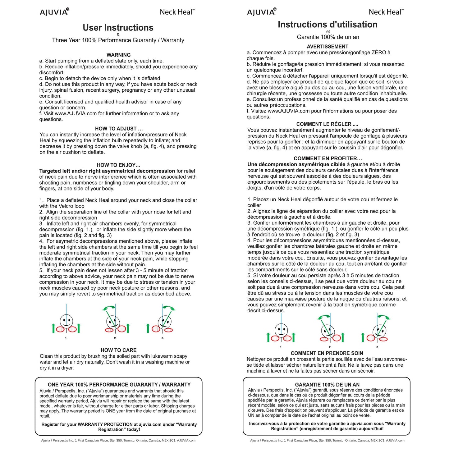 (2- Pump) Cervical Neck Traction Device – Premium 4-Way Targeting Neck Stretcher for Instant Pain Relief (Royal Blue)