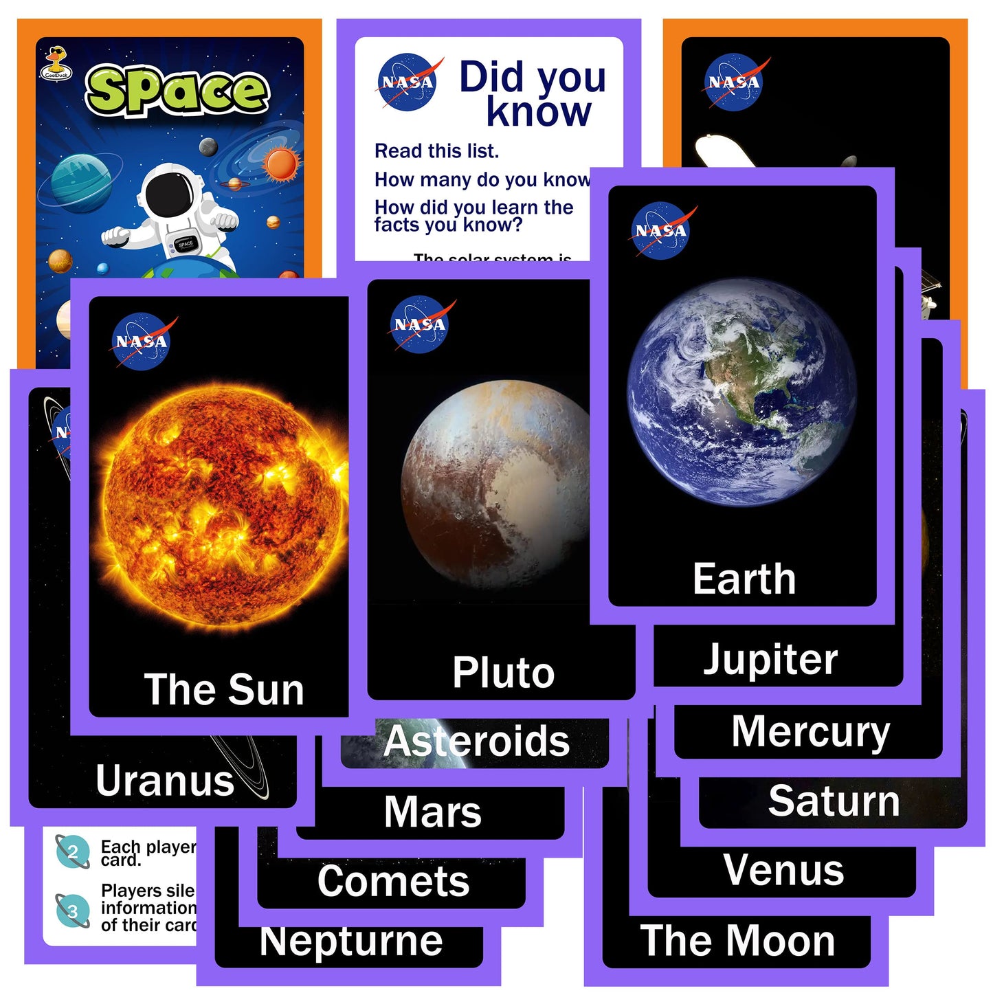 Solar System Planets Stress Balls Toys for Kids, Adult, Space Astronauts Toy, STEM Educational Sensory Toys for Autistic Children Non-Toxic, with 16 Spaceballs, 2 Astronauts, 1 Mesh Storing Bag