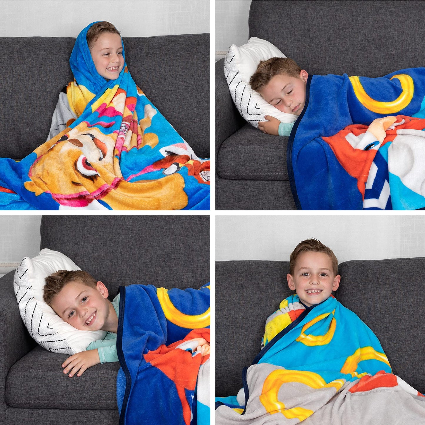 Franco Kids Bedding Ultra Soft Plush Micro Raschel Blanket, 62 in x 90 in, Sonic The Hedgehog