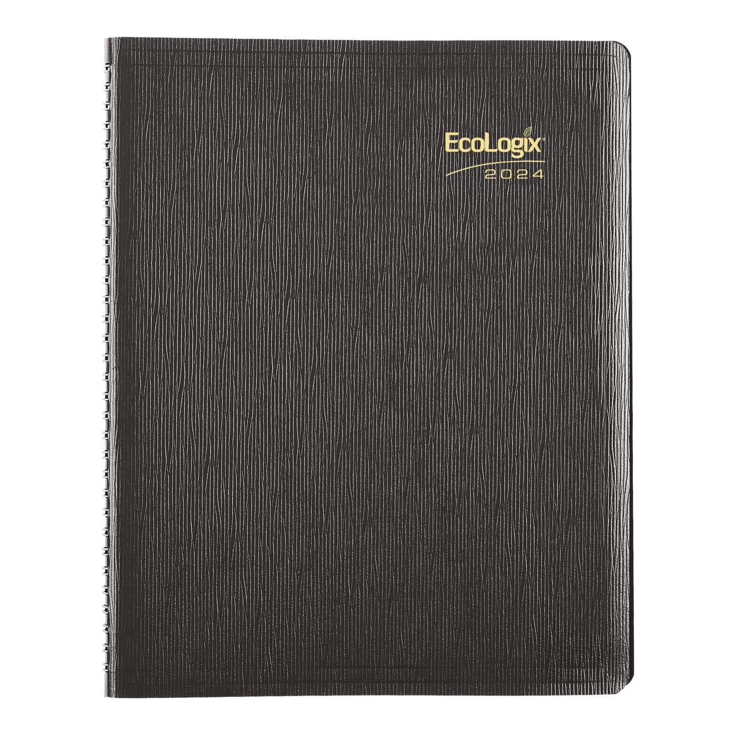 Brownline 2024 EcoLogix Weekly Planner, Appointment Book, 12 Months, January to December, Twin-Wire Binding, 11" x 8.5", Black, Recycled (CB425W.BLK-24)