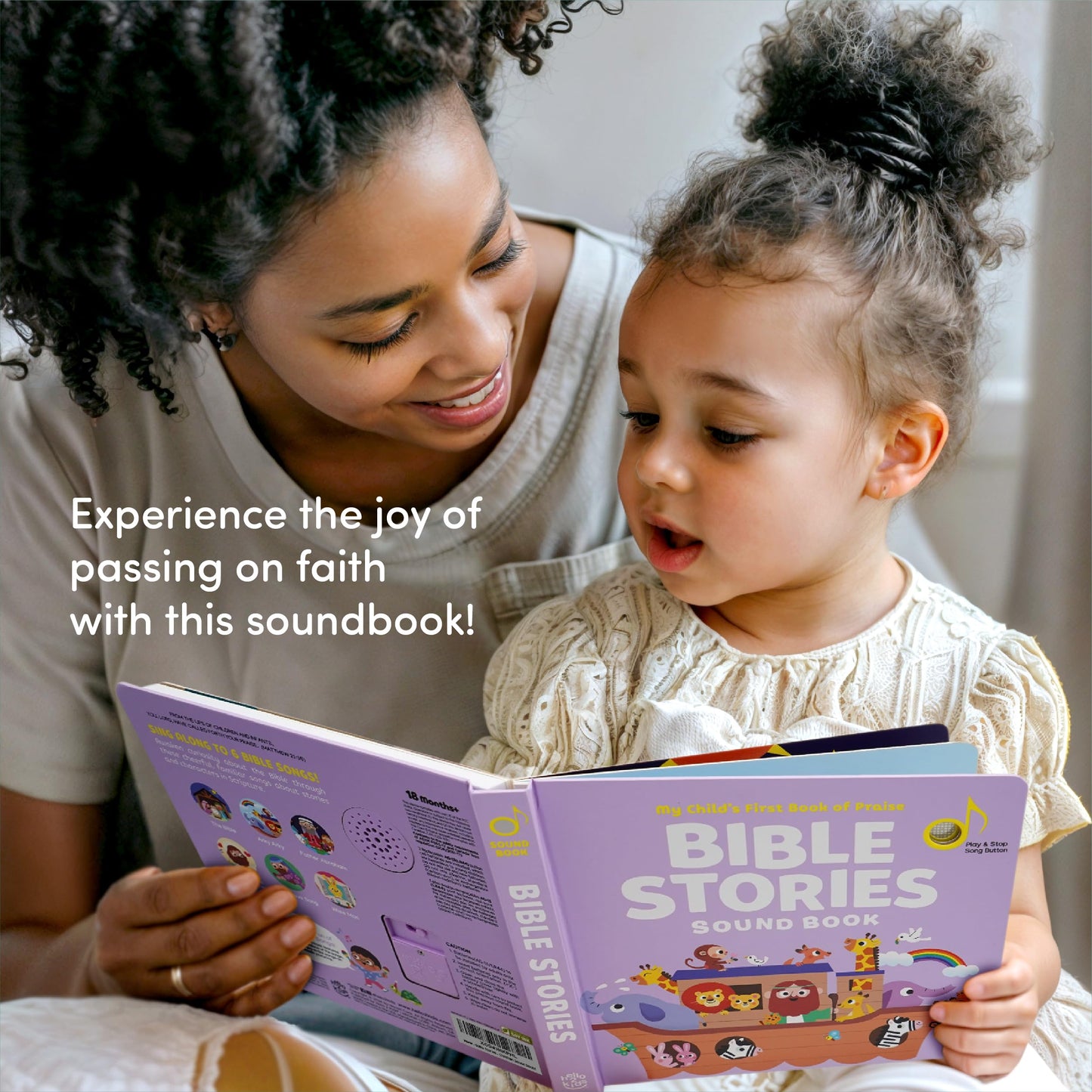 Bible Stories Christian Sound Books for Toddlers | Musical Baby Song Book | Sing Along Book Toys for Kids | Interactive Toddler Books for Baptism Gifts, Easter Baskets & Birthdays