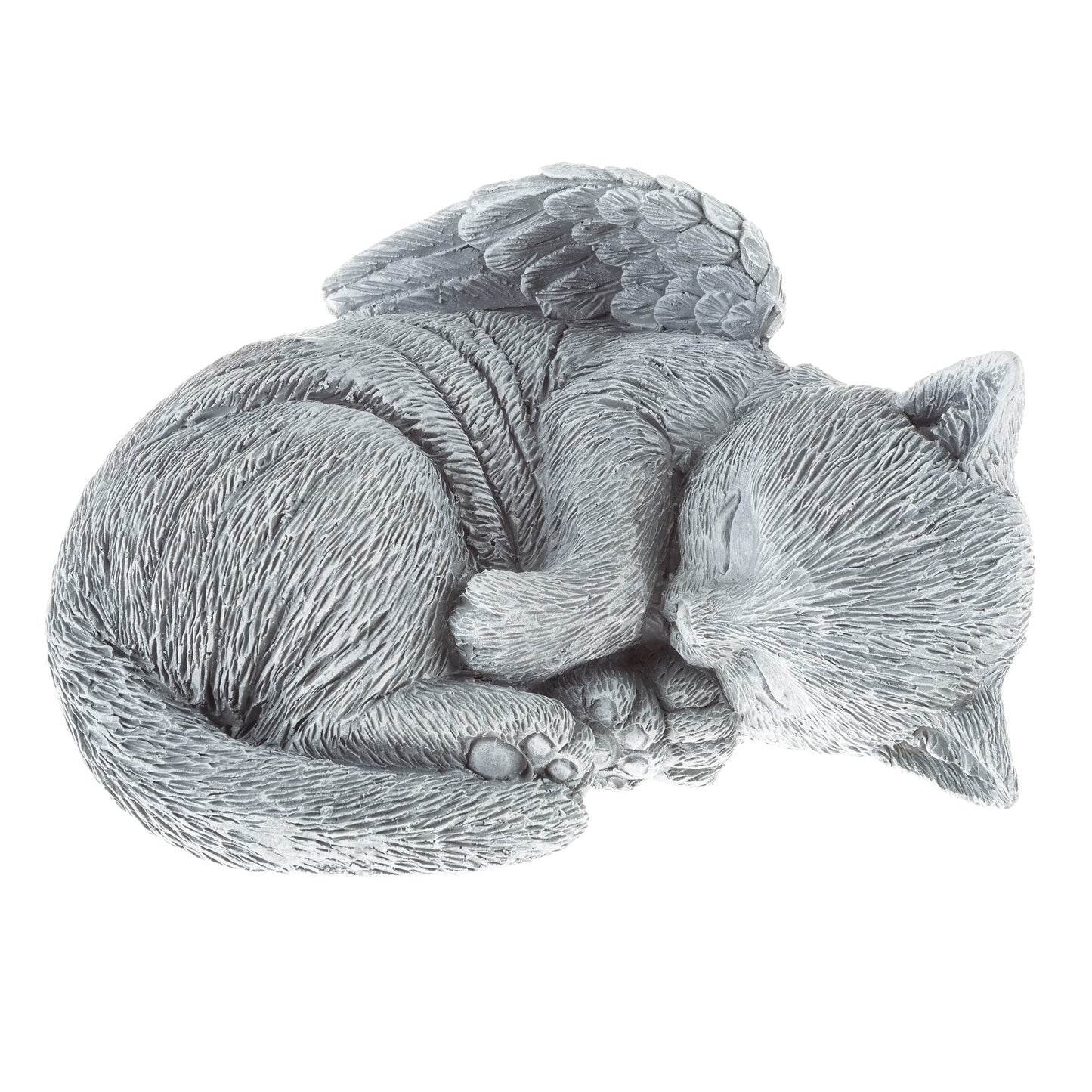 Pure Garden 50-LG1101 Memorial Statue-Sleeping Angel Cat Remembrance Keepsake Sculpture Grave Marker Stone Figurine to Honor a Cherished Pet