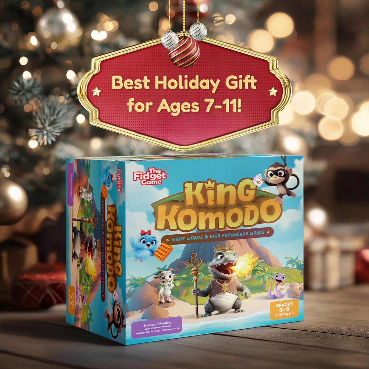 THE Fidget Game King Komodo - Learn to Read in Weeks, Master 300 Fry High-Frequency Words. Curriculum-Appropriate Sight Words Reading Games for Grades 3 to 5. for Children Ages 8 to 11 Years
