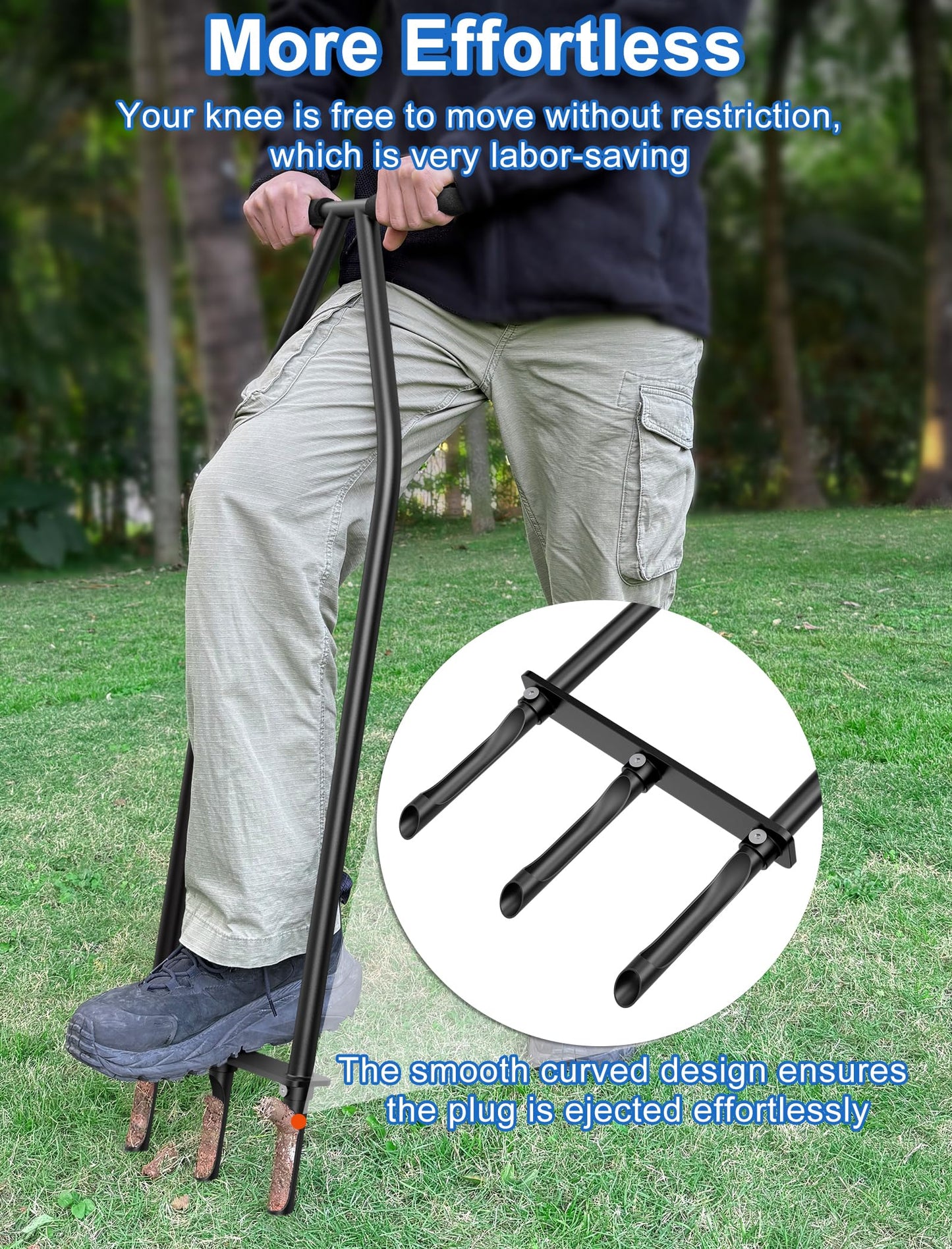 Lawn Aerator Tool, Core Aerator Lawn Tool with Alloy Steel Material, Sturdy Grass Aerator for Lawn Health Soil Yard Aerator