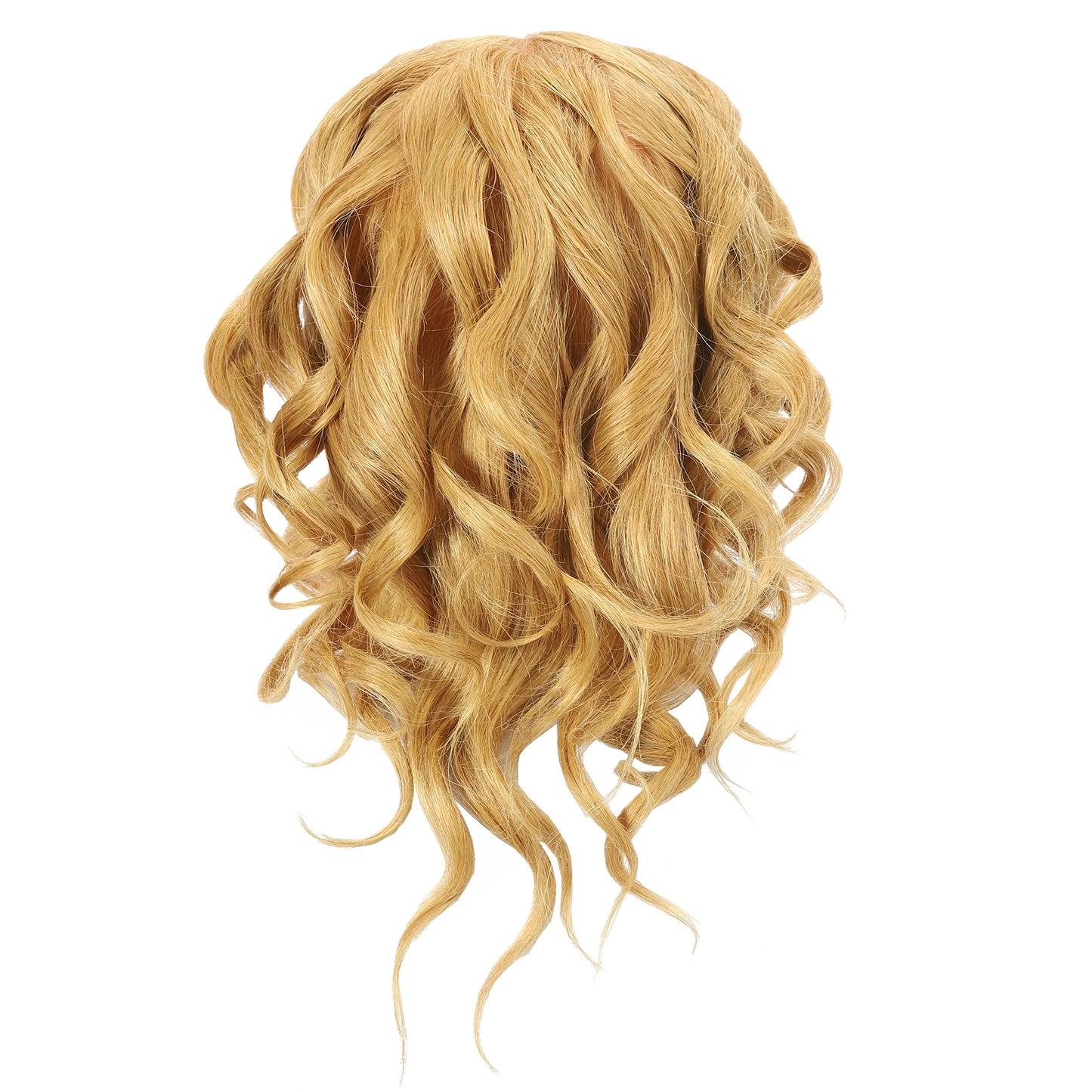 FUTAI Blonde 100% Human Hair Mannequin Head with Table Clamp Stand for Hairdresser Practice Braiding Styling Manikin Cosmetology Doll Training Head Coloring Bleaching Dyeing Curling Cutting Updos