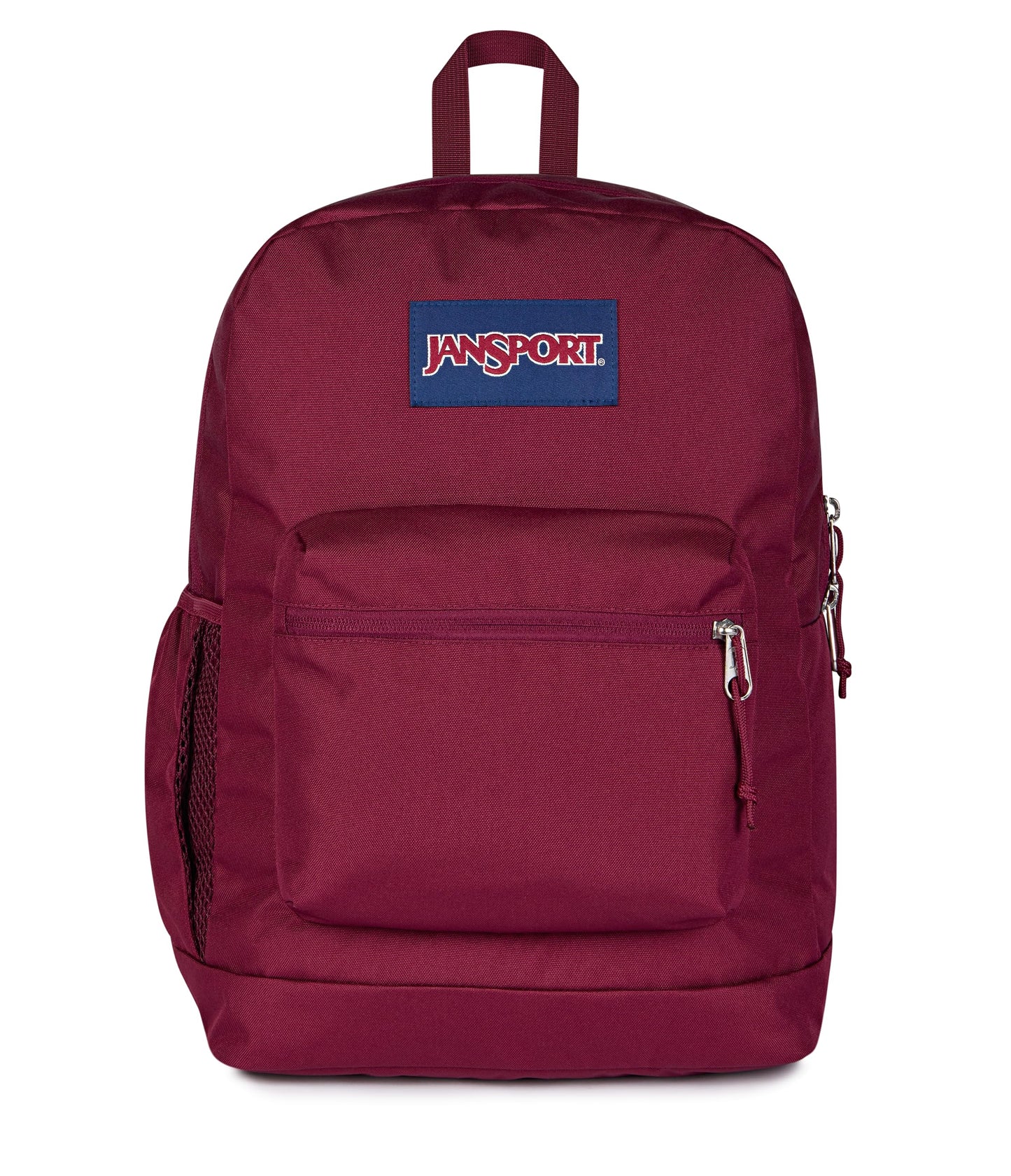 JanSport Cross Town Plus Backpack - Large Main Compartment, Side Water Bottle Pocket, 15-Inch Padded Laptop Sleeve - Cherry Lacquer