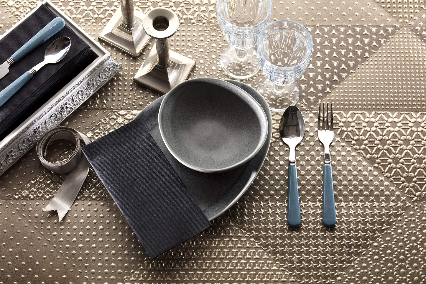 Black Paper Napkins | Linen Feel Guest Disposable Cloth Like Dinner Napkins | Hand Towels | Soft, Absorbent, Paper Hand Napkins for Kitchen, Bathroom, Parties, Weddings, Dinners Or Events | 50 Pack