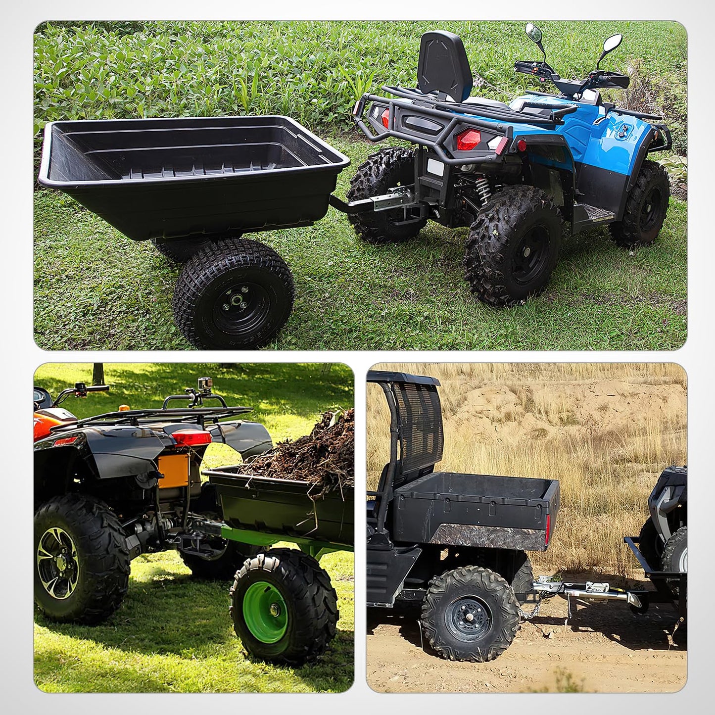 Nilight 3 in 1 ATV UTV Multi Hitch Mount with 1-7/8 inch Ball Hitch Rated 2000 LBS Fits 2 Inch Receiver Winch Strap Loop Rated 5000 LBS