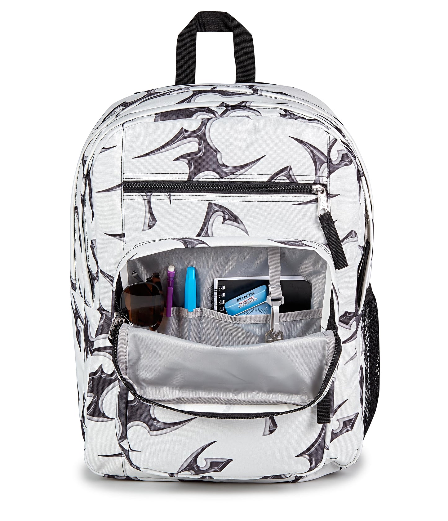 JanSport Laptop Backpack - Computer Bag with 2 Compartments, Ergonomic Shoulder Straps, 38.1 cm Laptop Sleeve, Haul Handle - Cyber Silver White