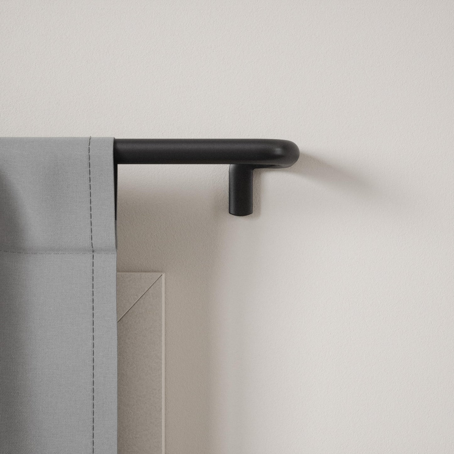Umbra Twilight Curtain Rod Set – Wrap Around Design Ideal for Blackout or Room Darkening Panels, 30 to 84 Inches, Black