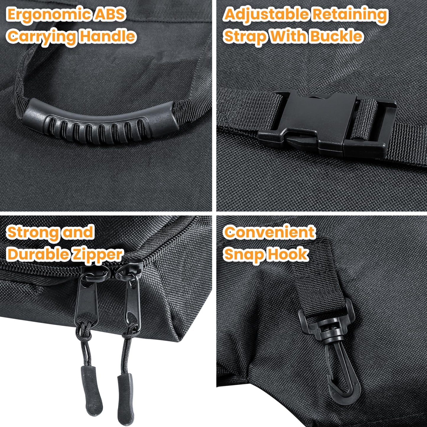 Hard Top Freedom Top Panels Storage Bag for All 2007-2025 Jeep Wrangler JK JKU JL JLU Sports Sahara Freedom Rubicon Unlimited Gladiator JT 2-Door and 4-Door All Models (Black)
