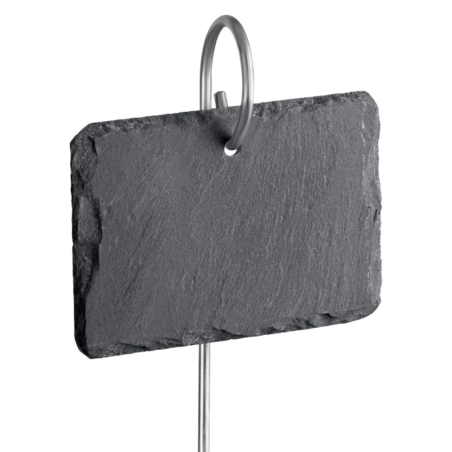 GardenMate 10-Pack 22" tall Slate Plant Labels with Metal Rod - Slate tag 4"x2 3/4" - Natural Style