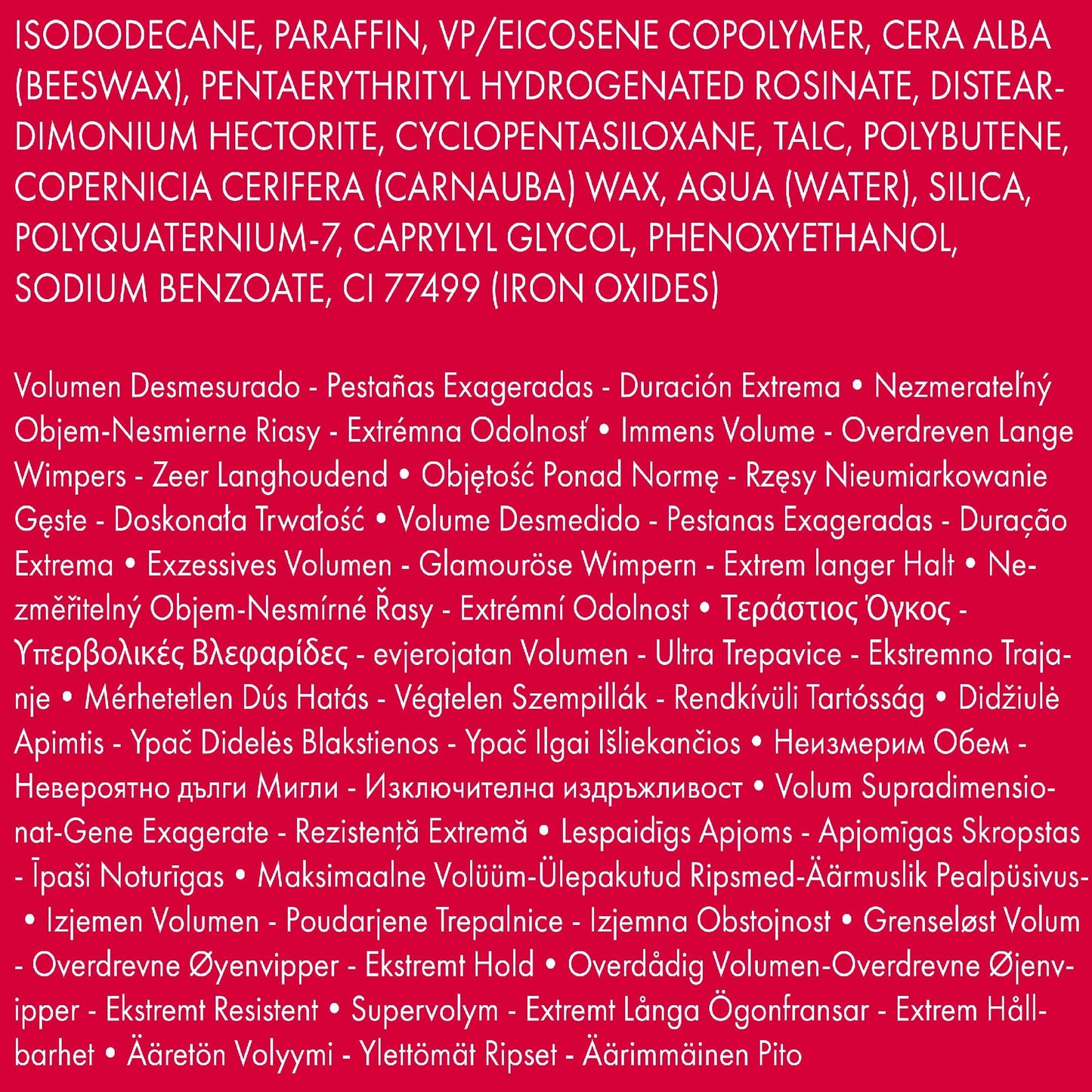 Pupa Milano Vamp! Mascara - Iconic Mascara For Oversize Volume & Exaggerated Lashes - Ophthalmologist Tested & Paraben-Free - 100 Extra Black - 9ml