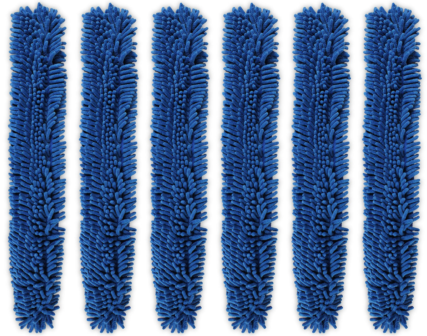 CleanAide Dual-Sided Chenille and Terry Microfiber Duster Covers, Fits Flex Dusters, Machine Washable, Chemical-Free Cleaning, Traps Dirt & Dust, Safe for Electronics, Home, and Vehicles, 6-Pack