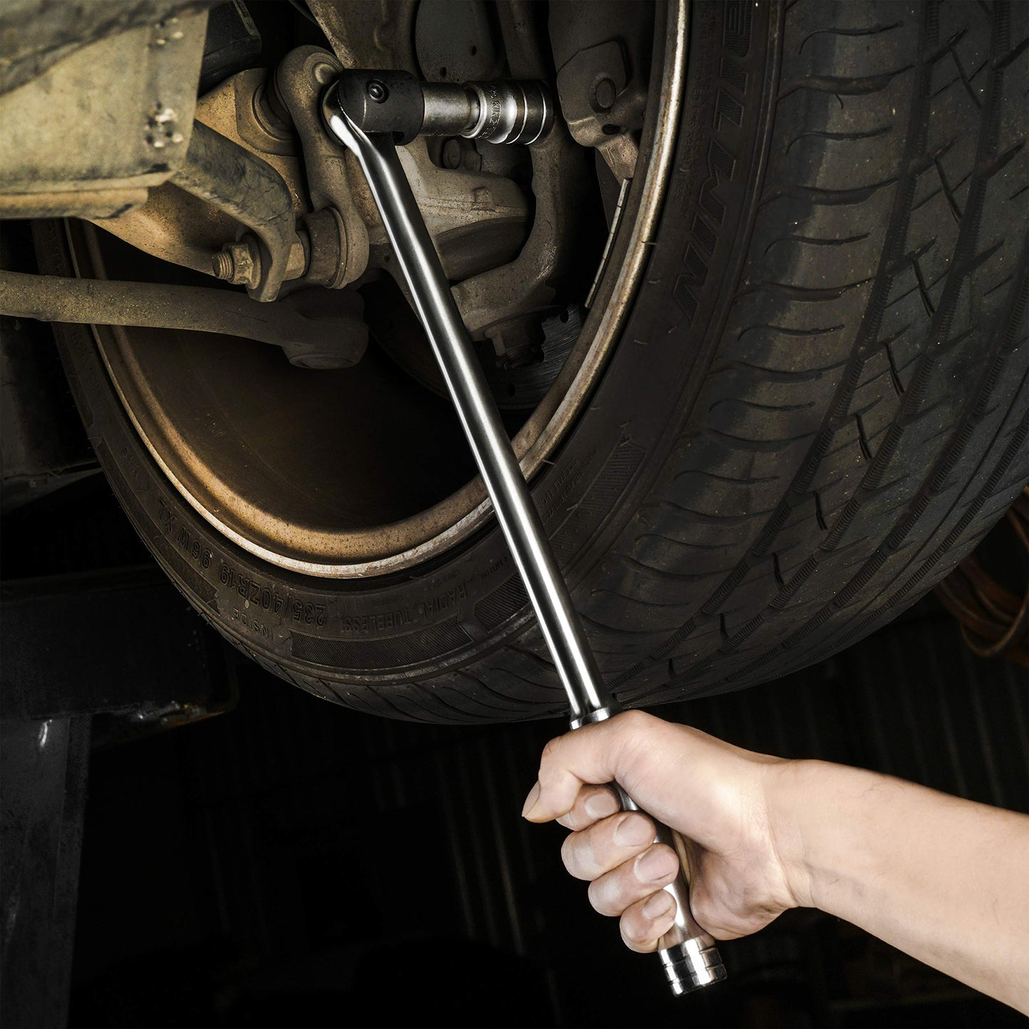 EPAuto 1/2 Inch Drive by 17.5" Length Breaker Bar, CR-V Steel