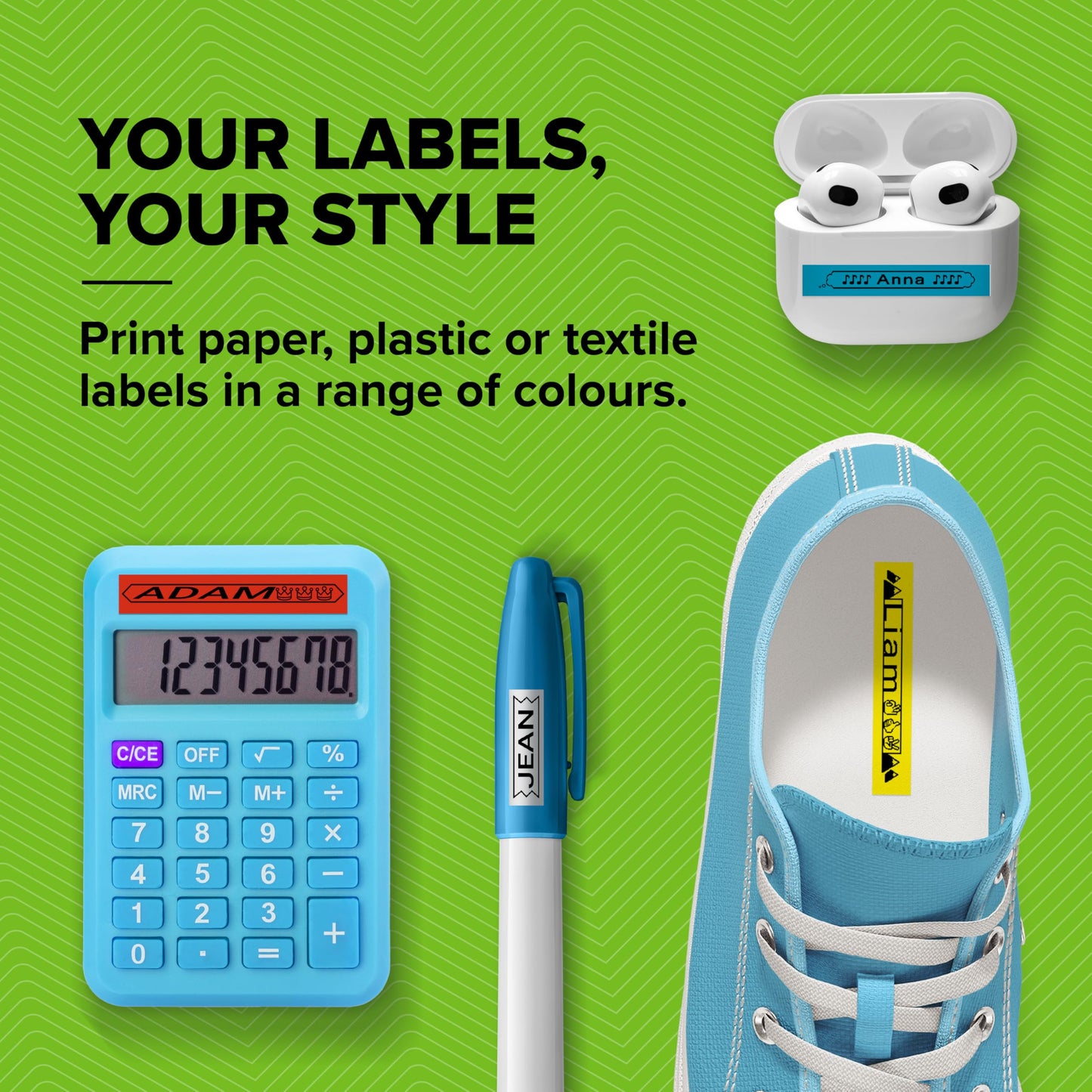 DYMO LetraTag 200B Bluetooth Label Maker, Compact Printer for Labels, Connects Through Bluetooth Wireless Technology to iOS and Android, Includes 1 White Paper Label Tape, Daydream Blue
