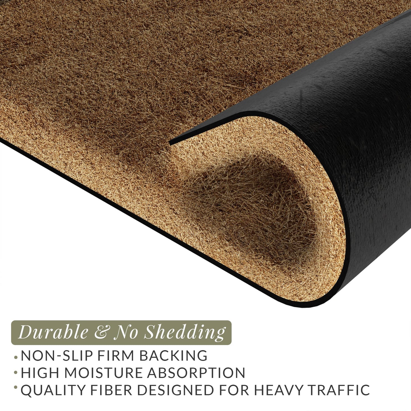 Barnyard Designs Doormat Welcome Mat for Outdoors, Large Front Door Entrance Mat, 76 x 43cm, Brown (Welcome)