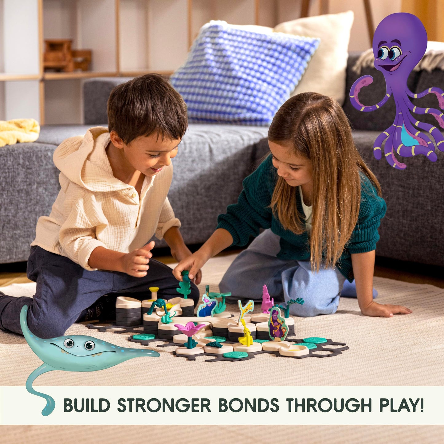 Ravensburger GraviTrax Junior Starter Set - My Ocean - 58-Piece Marble Run Game - Fun and Educational Preschool Marble Construction - STEM-Friendly, Interactive Learning - Kids Age 3 and Older