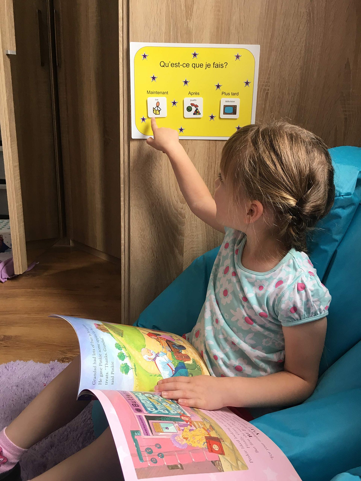 Tableau Routine Enfant Maintenant Suivant – Emploi du Temps/Rituel – 32 Pictogrammes Autisme Materiel – Calendrier de Planning – TSA/TDAH Enfant outil
