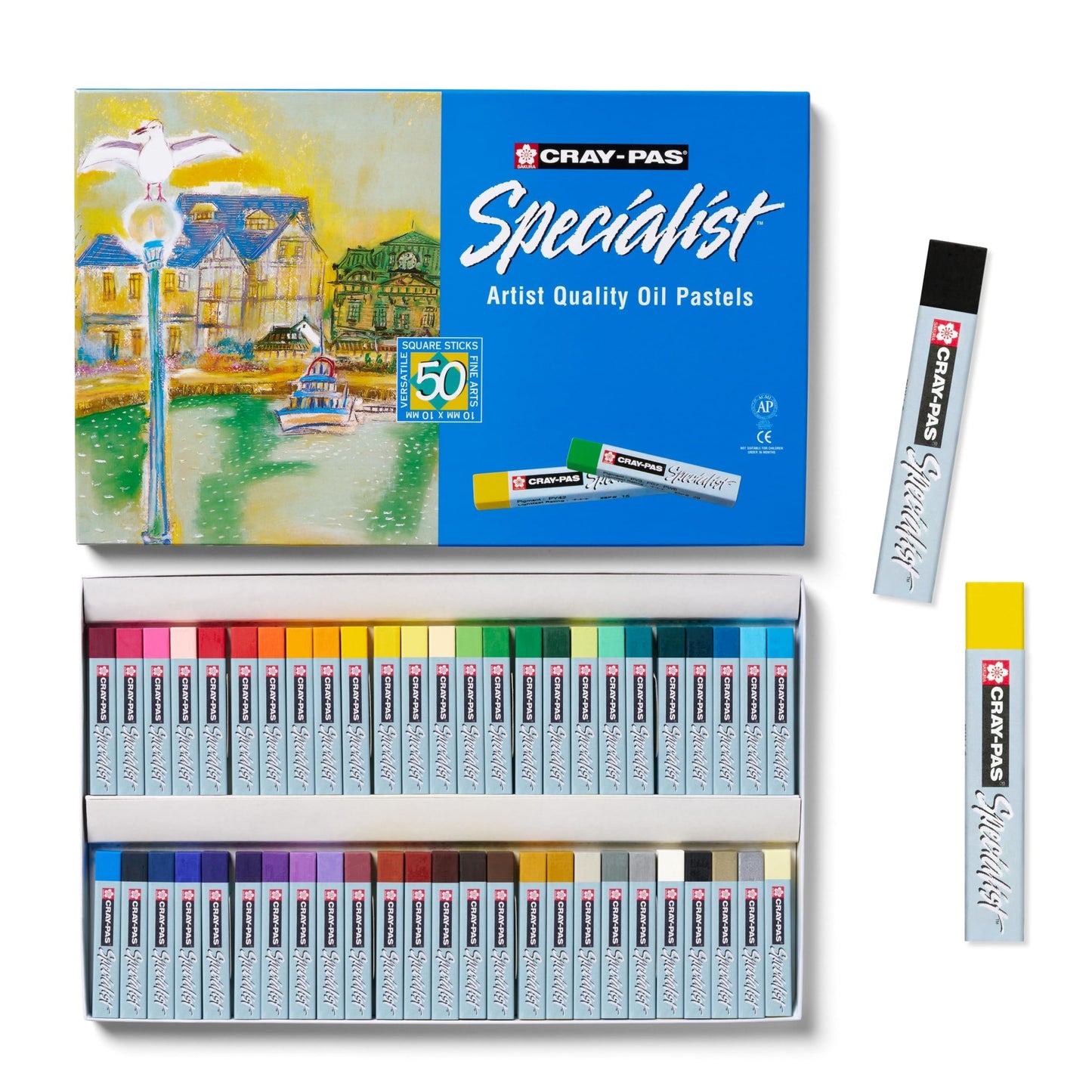 Sakura Cray-Pas Specialist Oil Pastel Set - Premium Quality Pigments, Wax & Oil - 50 Colors
