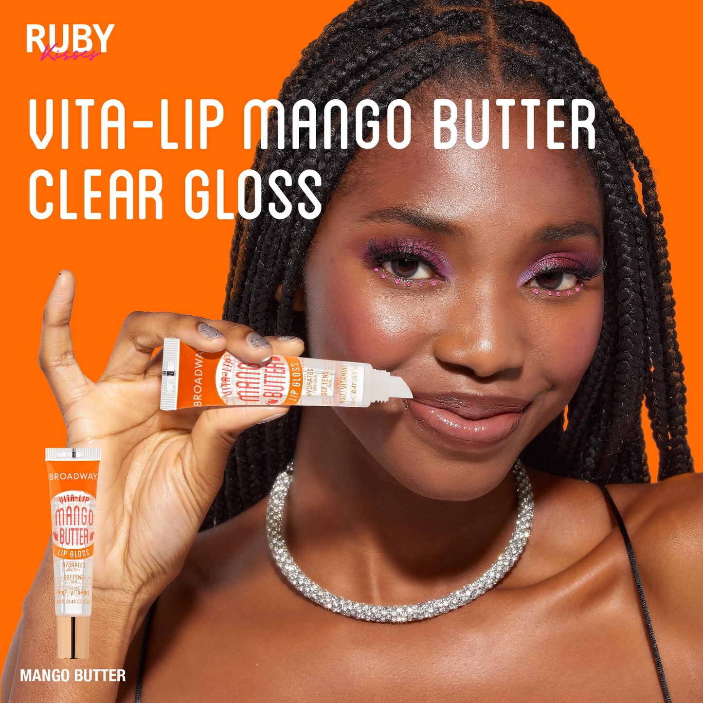 Broadway Vita-Lip Clear Lip Gloss Box Display Set (Mango Butter)