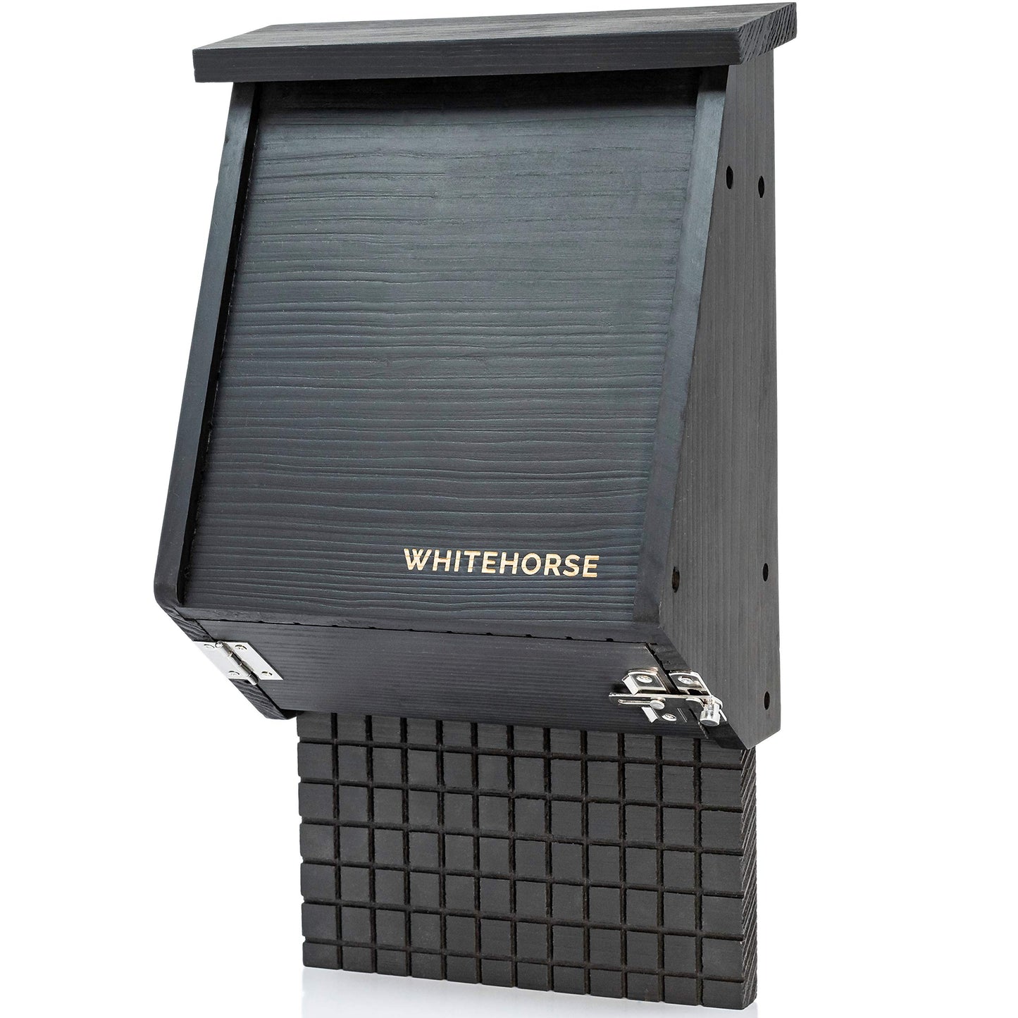 WHITEHORSE 4-Chamber Bat House - A Premium Cedar Bat Box that is Built to Last - Enjoy a Healthier Yard with Fewer Mosquitos While Supporting Bats (Black)