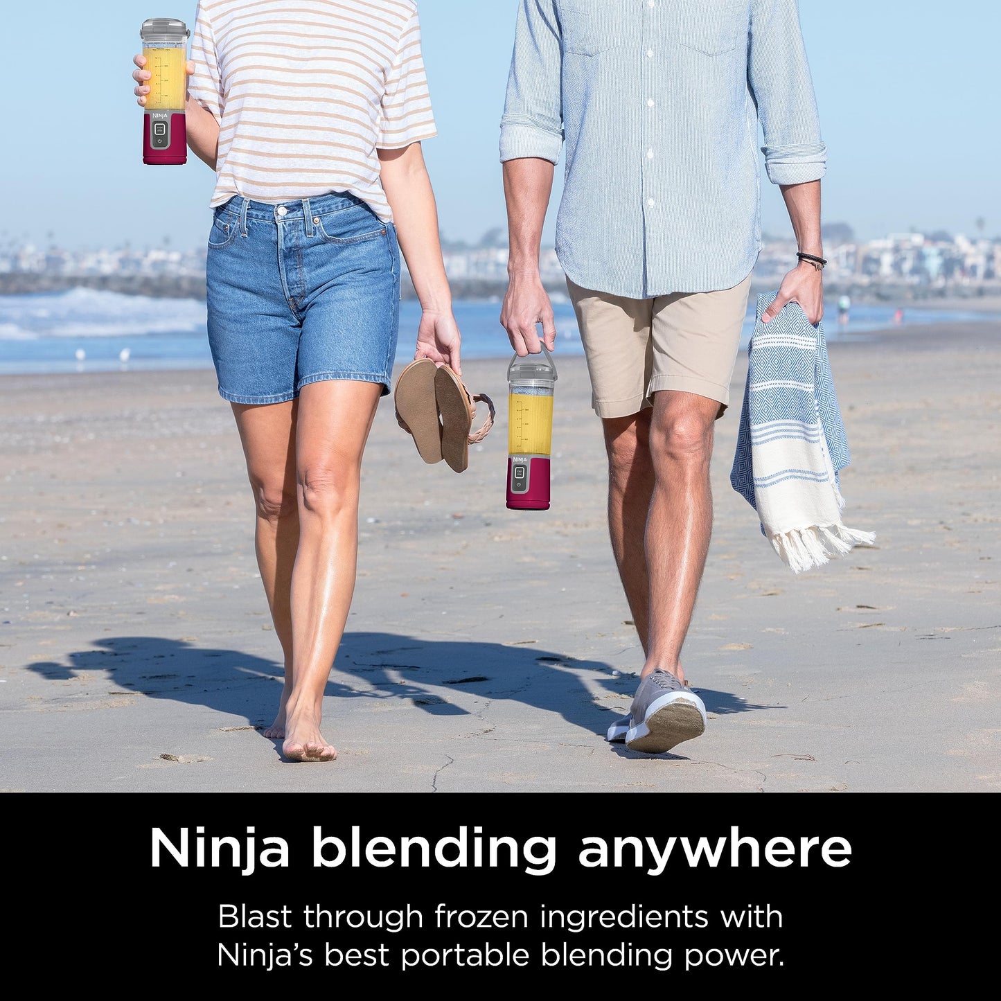 Ninja Blast Portable Blender, Cordless, 16oz. Vessel, Personal Blender for Shakes & Smoothies, BPA Free, Leakproof Lid & Sip Spout, USB-C Rechargeable, Dishwasher Safe Parts, Cranberry, BC100CRC