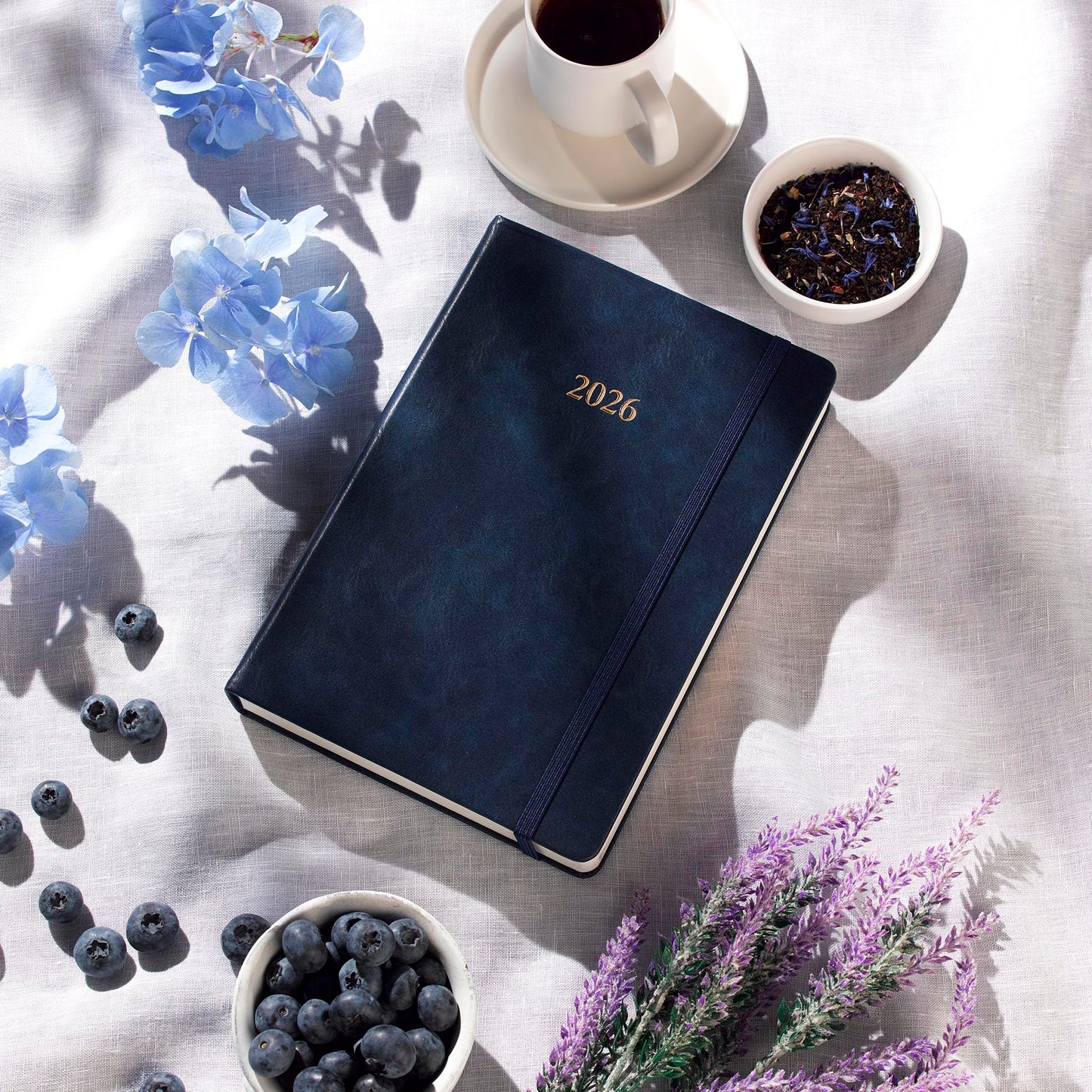 Wykeham's Executive 2026 Daily Journal Planner – Canadian Public Holidays & Format – Customisation Available (Royal Blue, 8.5"×5.5")