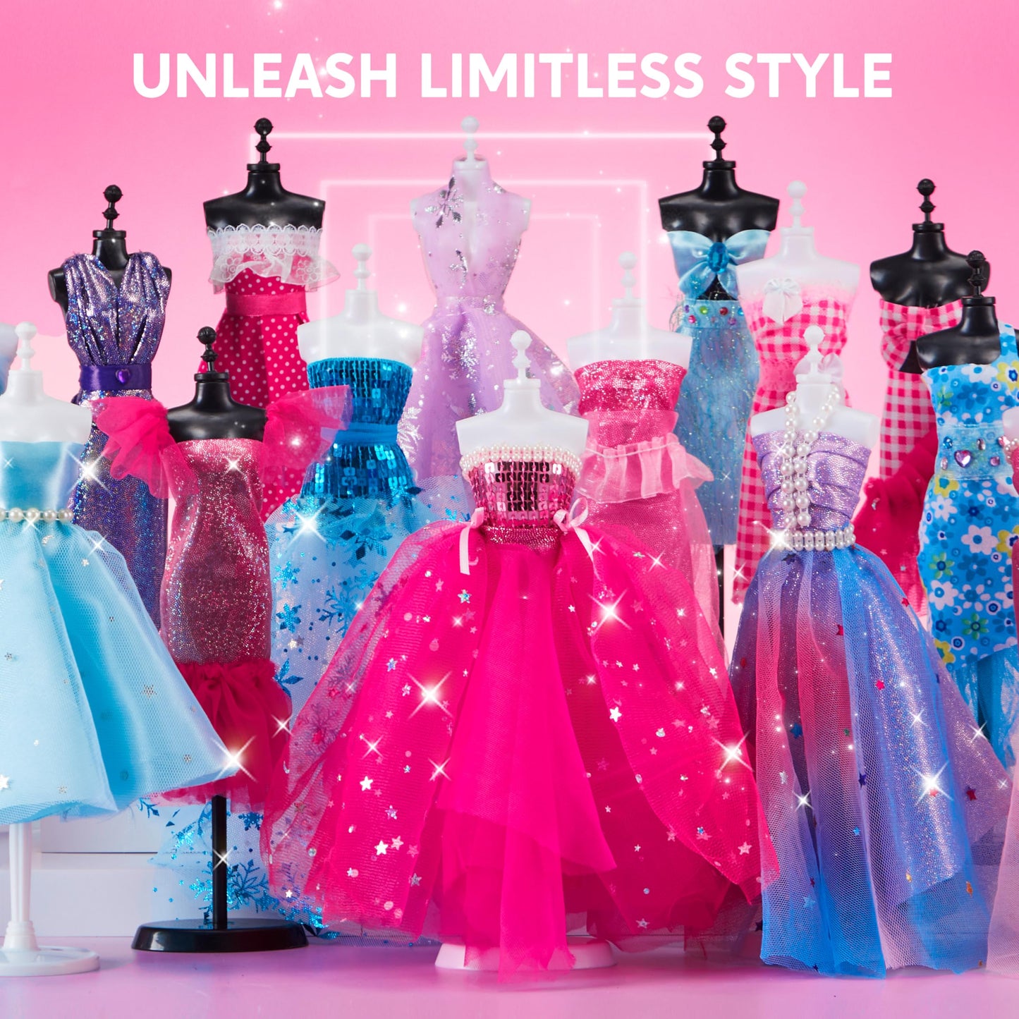 Klever Kits 400+PCS Fashion Design Crafts for Kids Art and Crafts Toy DIY Sewing Crafts with 3 Mannequins for Girls Aged 8-12，Christmas Toys Gifts for Kids