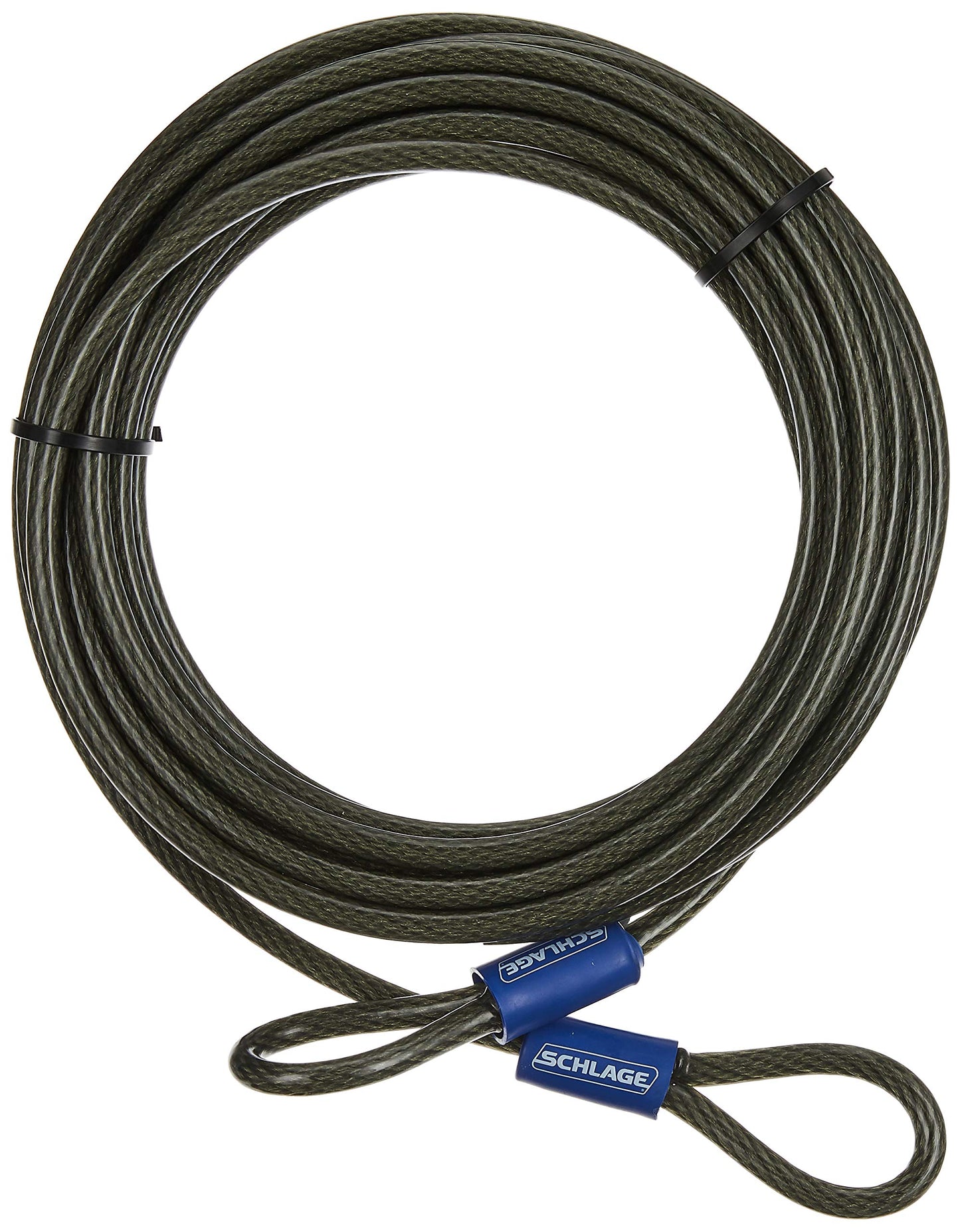 Schlage 999270 Flexible Steel Cable, 30-Foot by 0.375-Inch , Black