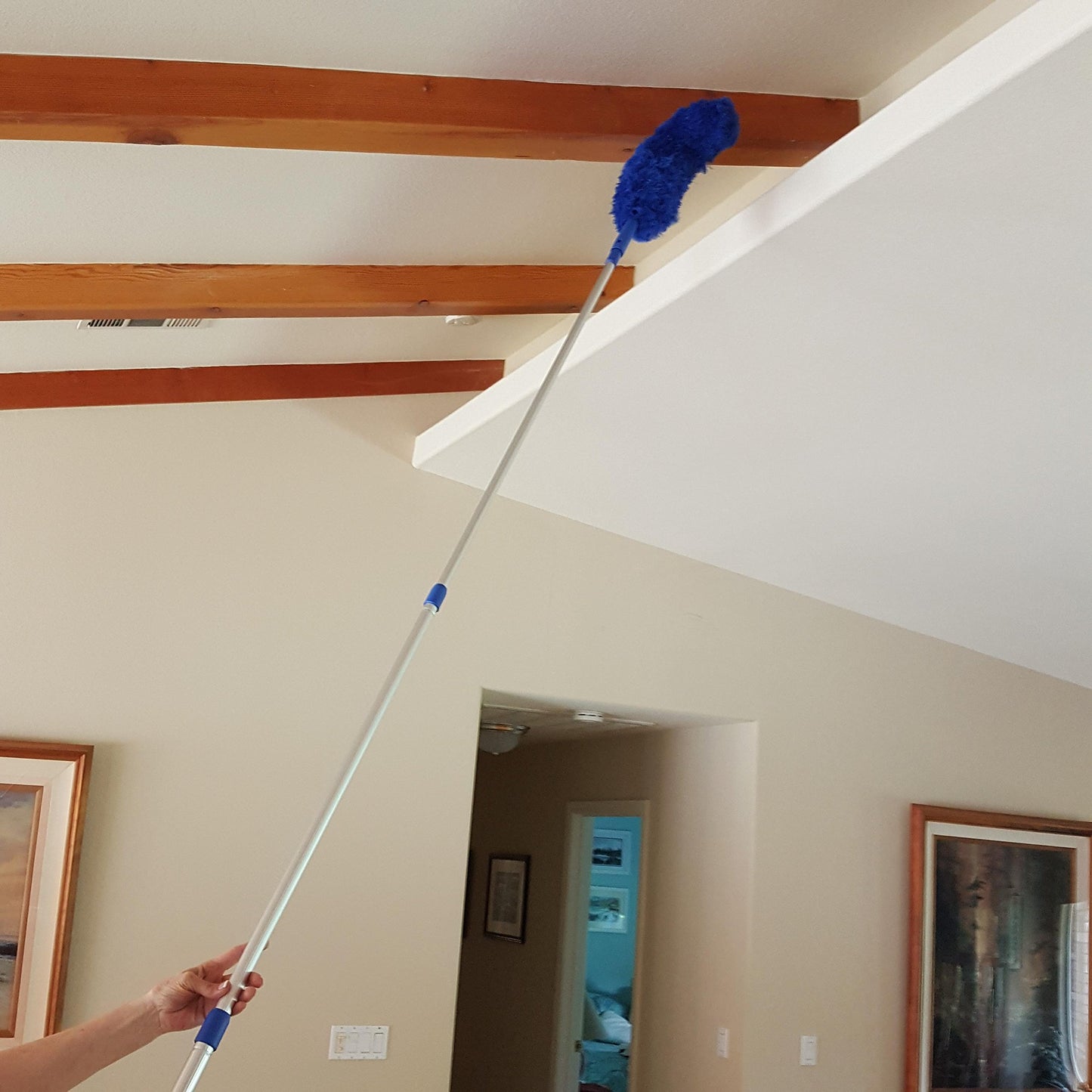 Extension Rod and Extension Duster, Duster Extension, Cleaning High Ceilings, Cathedral Ceilings, Ceiling Fans, Book Shelves, Curtain Rods, Micro Fibre Duster, Cobweb Duster, Pest Control Duster, Duster, Conputer Duster