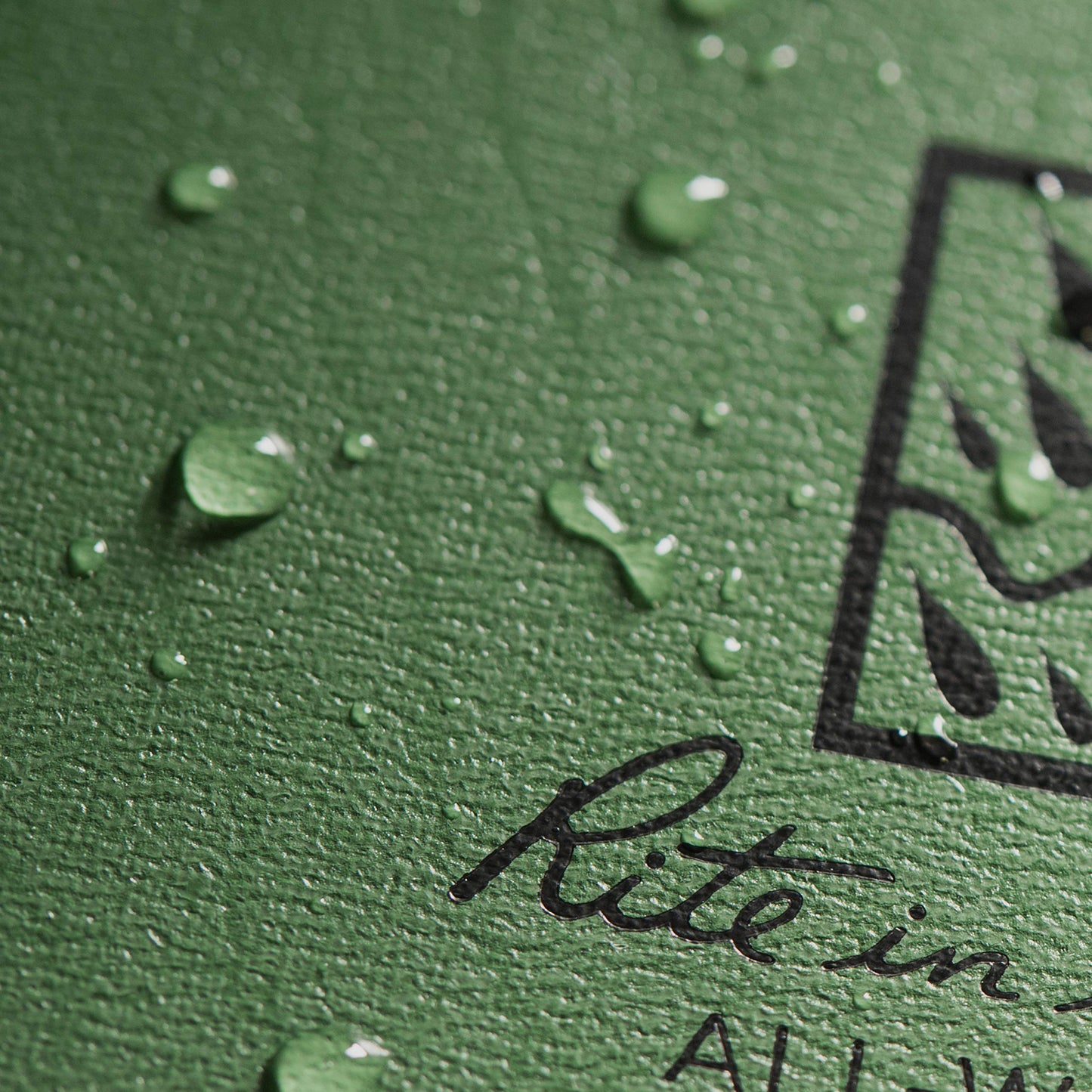 Rite in the Rain All-Weather Hard Cover Notebook, 4 1/4" x 6 3/4", Green Cover, Universal Pattern (No. 970F-M)