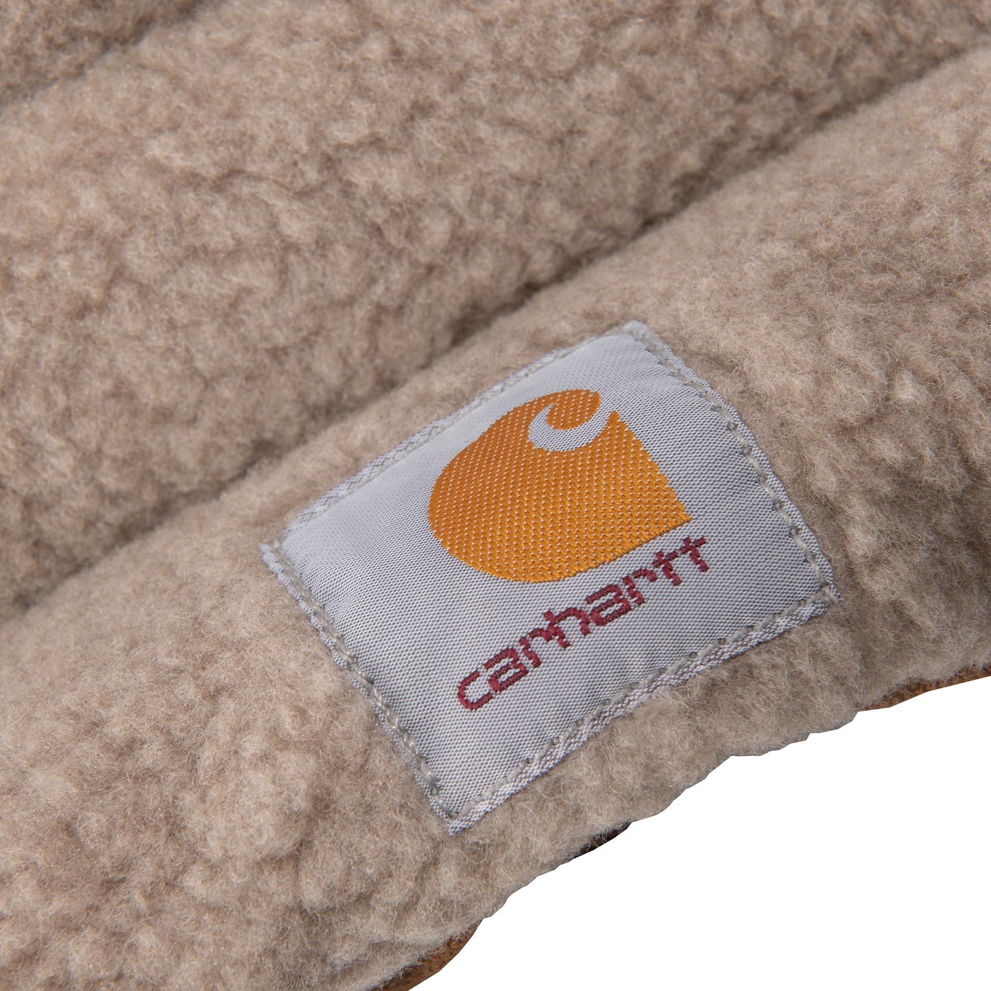 Carhartt Durable Firm Duck Sherpa Top Dog Napper Pad, Washable Duck Canvas Pads for Dogs, Sherpa Top Napper Pad (Carhartt Brown), Small