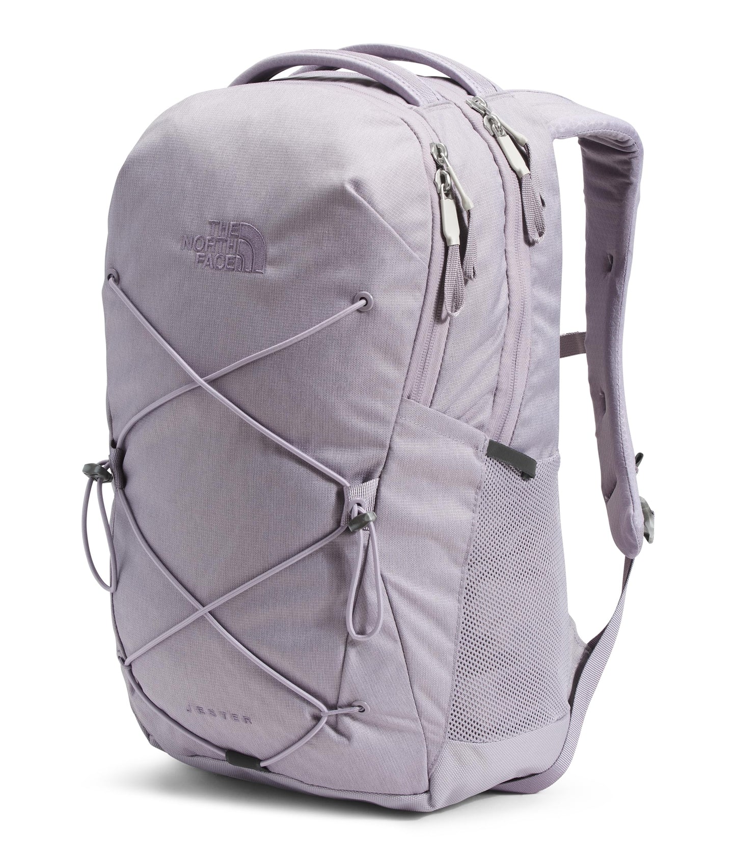 THE NORTH FACE Women's Jester Everyday Laptop Backpack | Commuter Travel Bag with Laptop Sleeve, Water Repellent Finish, Minimal Grey Dark Heather/Minimal Grey-NPF, One Size