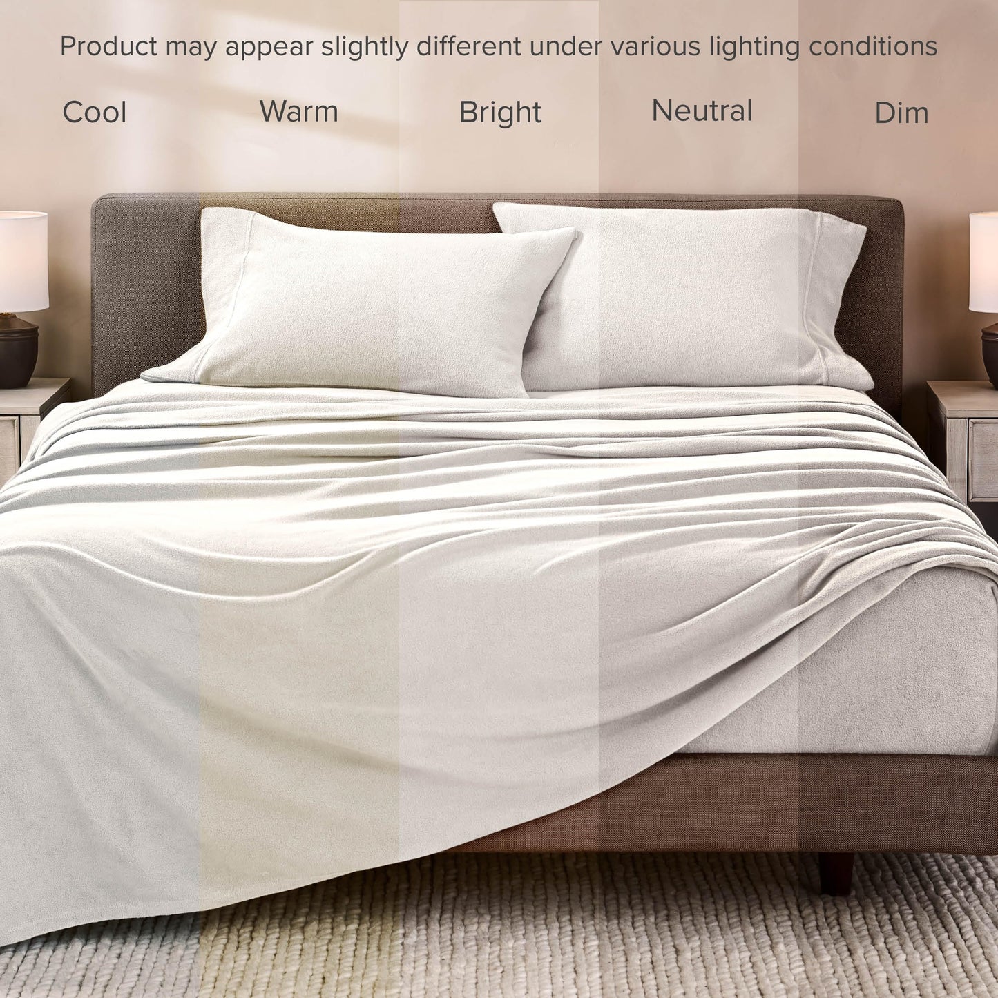 Bare Home Super Soft Fleece Sheet Set - Queen Size - Extra Plush Polar Fleece, Pill-Resistant Bed Sheets - All Season Cozy Warmth, Breathable & Hypoallergenic (Queen, Cream)