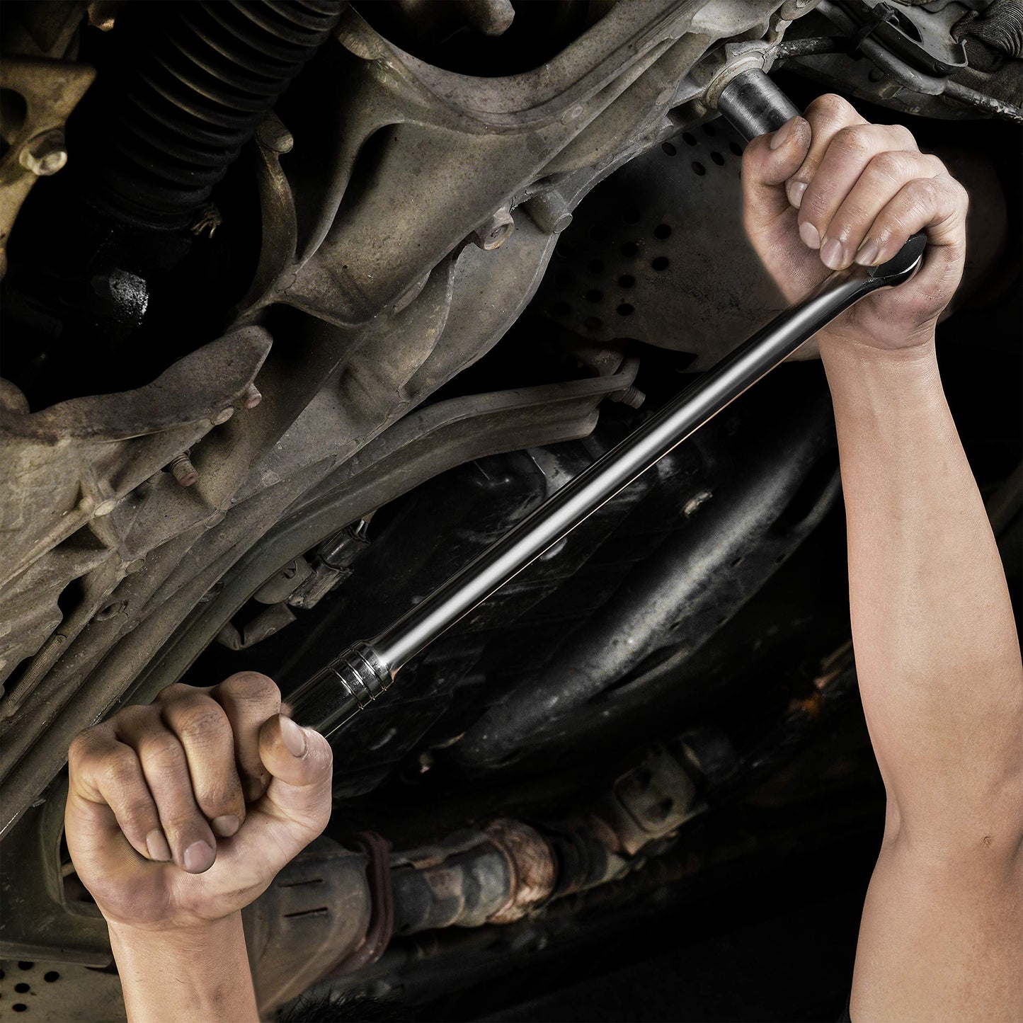 EPAuto 1/2 Inch Drive by 17.5" Length Breaker Bar, CR-V Steel