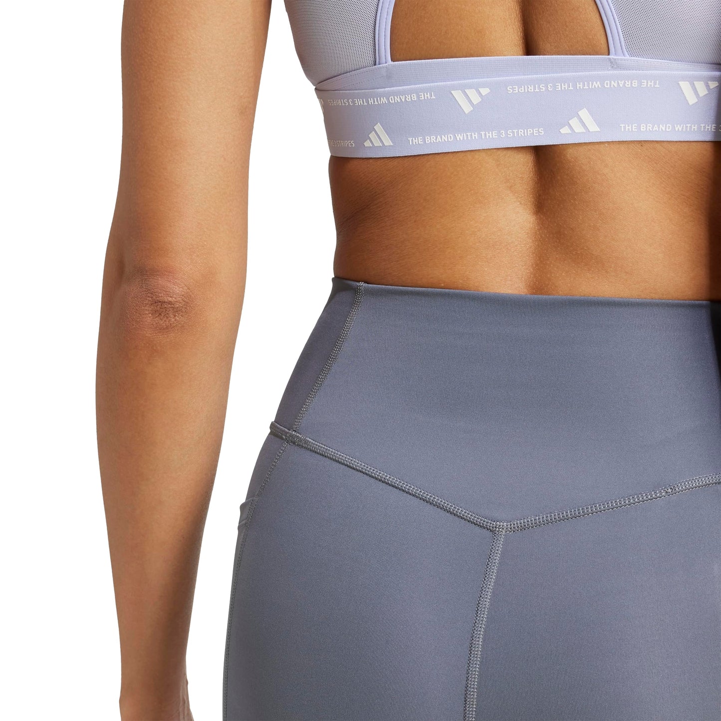 adidas Womens Optime Essentials Stash Pocket Full-Length Training Leggings,Onix/White,Large