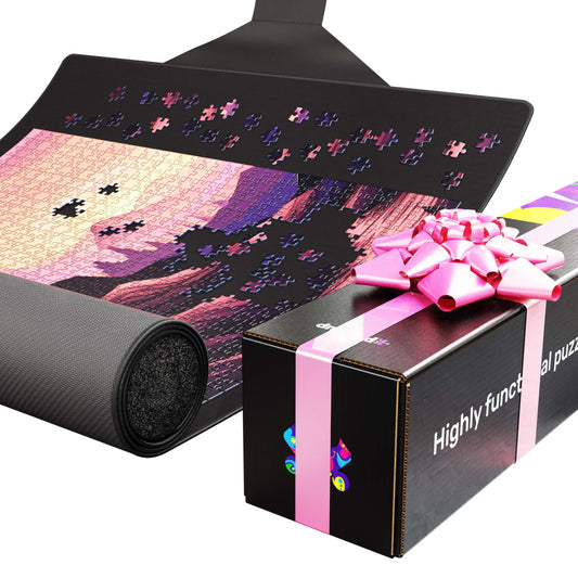 Puzzlup Puzzle Mat Roll Up 1500 Pieces - 26 x 47 Inches - Portable Non Slip Jigsaw Puzzle Keeper - Suited for Puzzles of 500, 1000 or 1500 Pieces