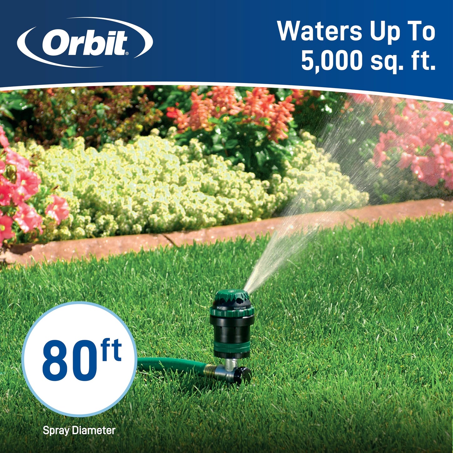 Orbit H2O-6 Gear Drive Sprinkler, Spike B 58573