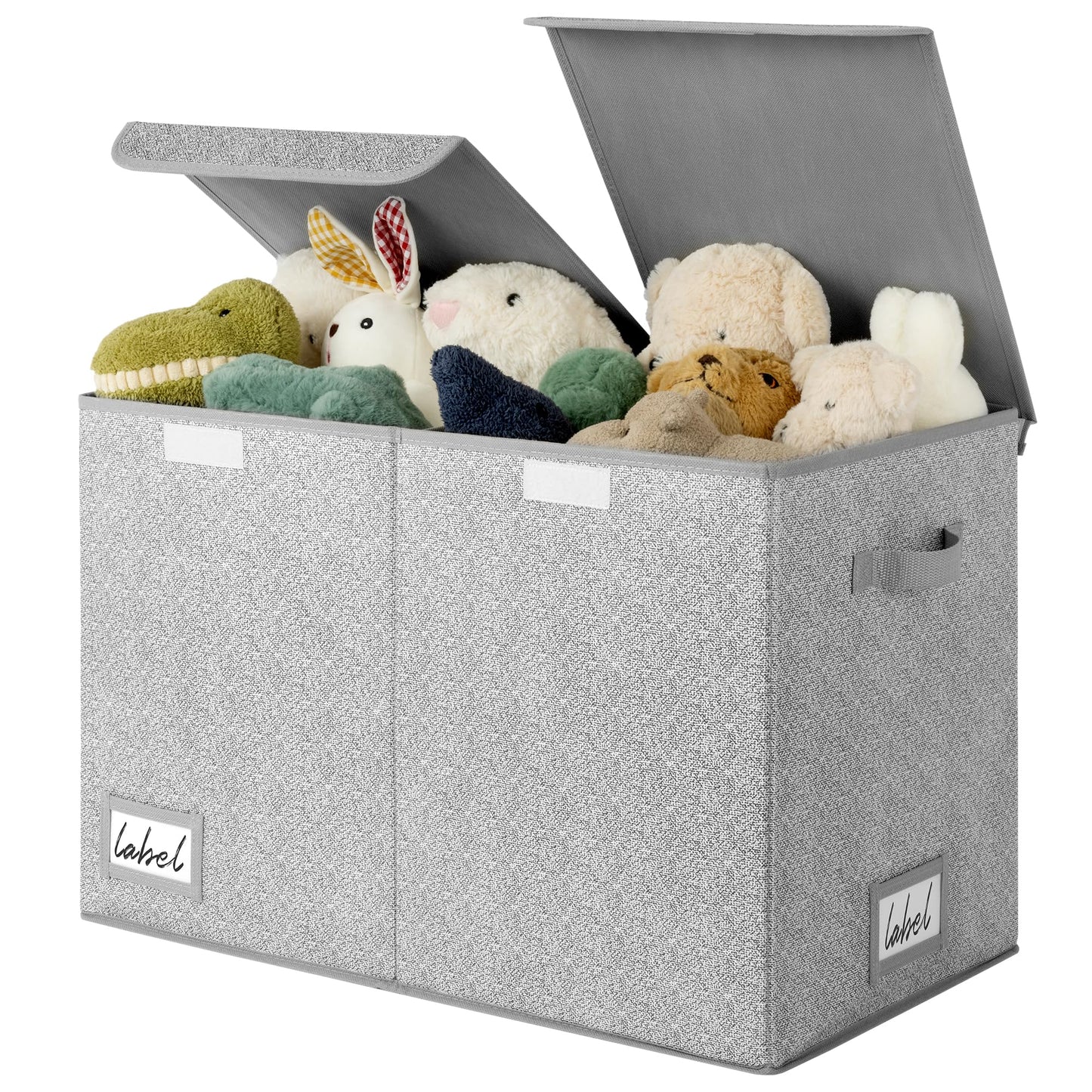 GRANNY SAYS Extra Large Storage Box with Lid, Pack of 1 Fabric Storage Chest, Organizer and Storage Bins for Living Room, Dust-proof Storage Container, Grey