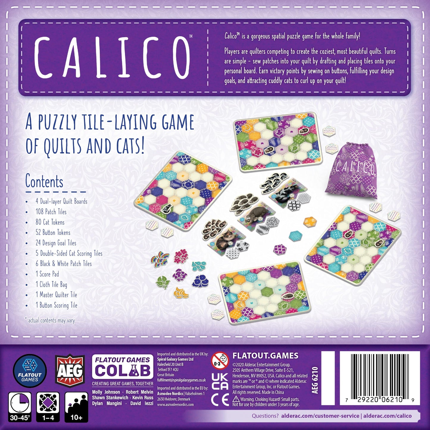 Alderac Entertainment Group (AEG) Calico , Orange