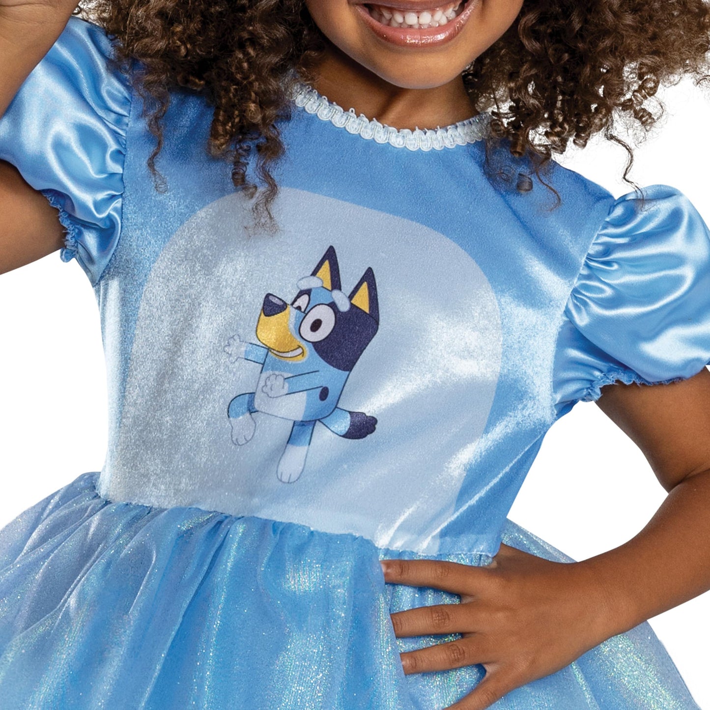 Bluey Dress Costume for Kids, Offial Bluey Classic Toddler Costume Outfit, Size (3T-4T)