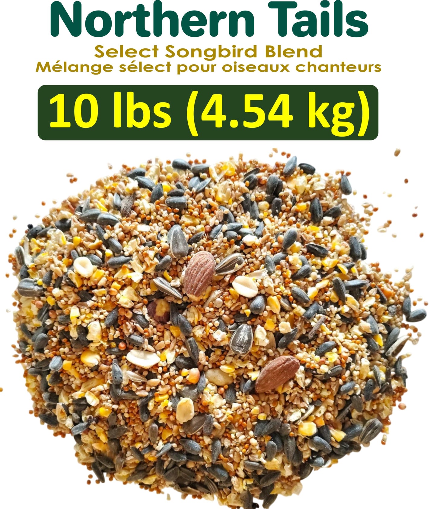 Northern Tails Select Wild Songbird Blend – Premium Bird Food for Backyard and Outdoor Feeders | Natural Wild Bird Seed | 10 lb (4.54 kg)